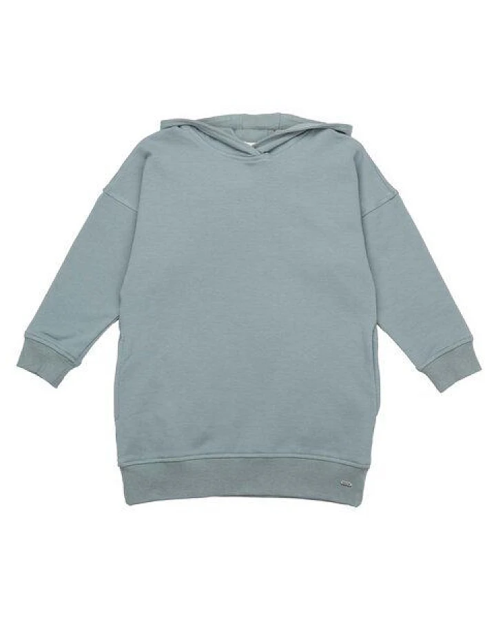 Walkiddy Green Hoodie Dress - Bio-Baumwolle, nachhaltig, GOTS-zertifiziert, kinderfreundlich