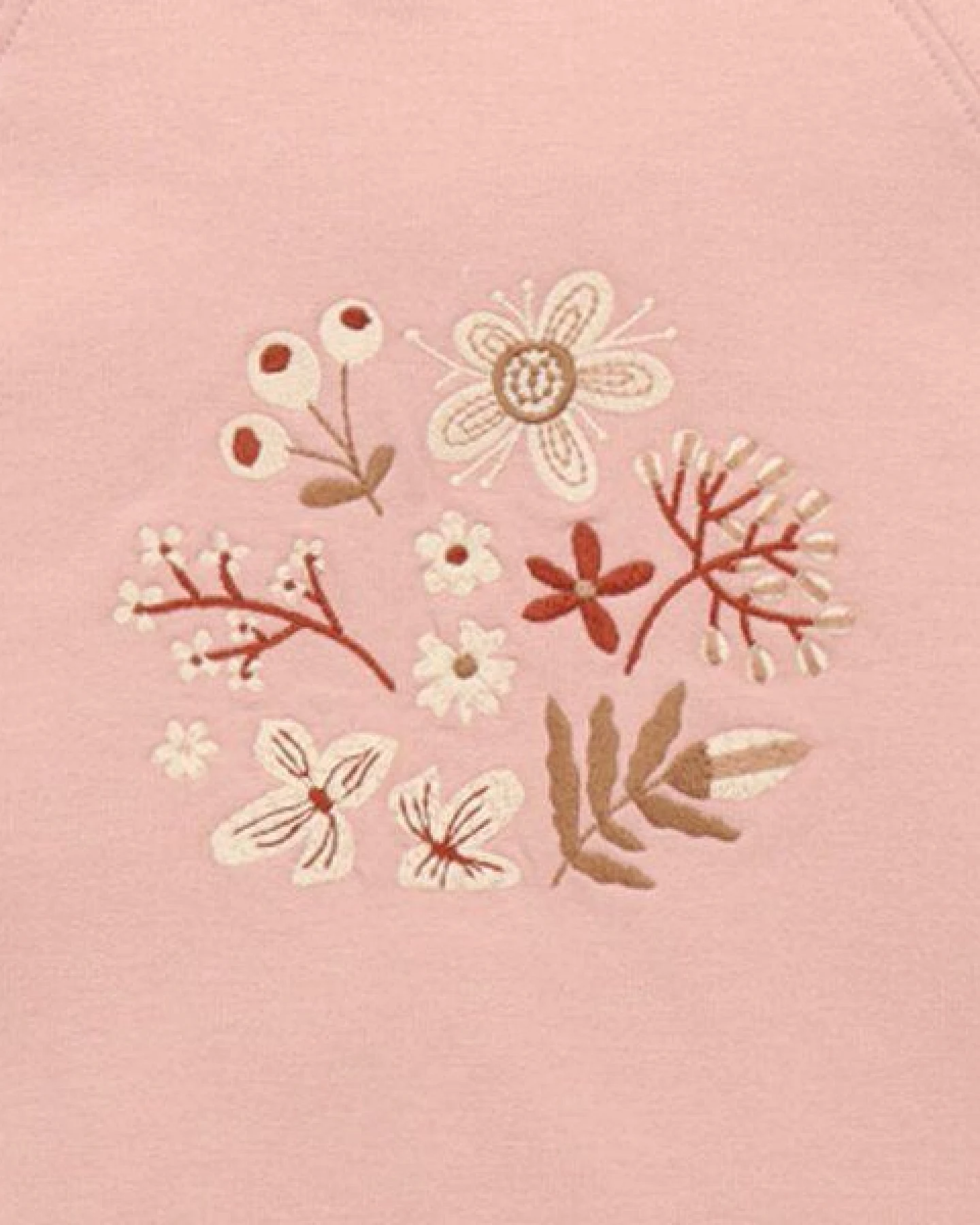 Kinder Hoodie GOTS zertifiziert – Bio-Baumwolle, Rosa mit Blumenmotiv, Kapuze, weich & bequem – Ansicht 3