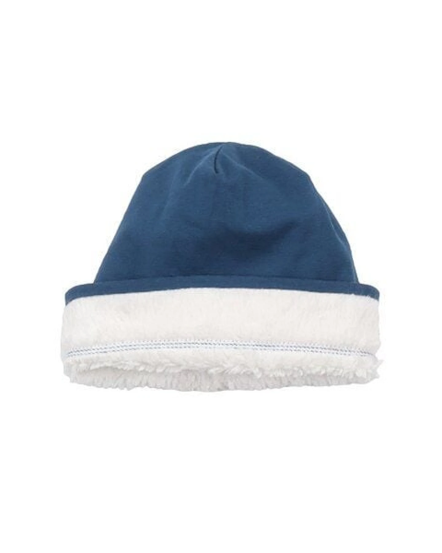 Kinder Mütze GOTS zertifiziert Bio-Baumwolle, Blau (Navy), Walkiddy – Ansicht 3