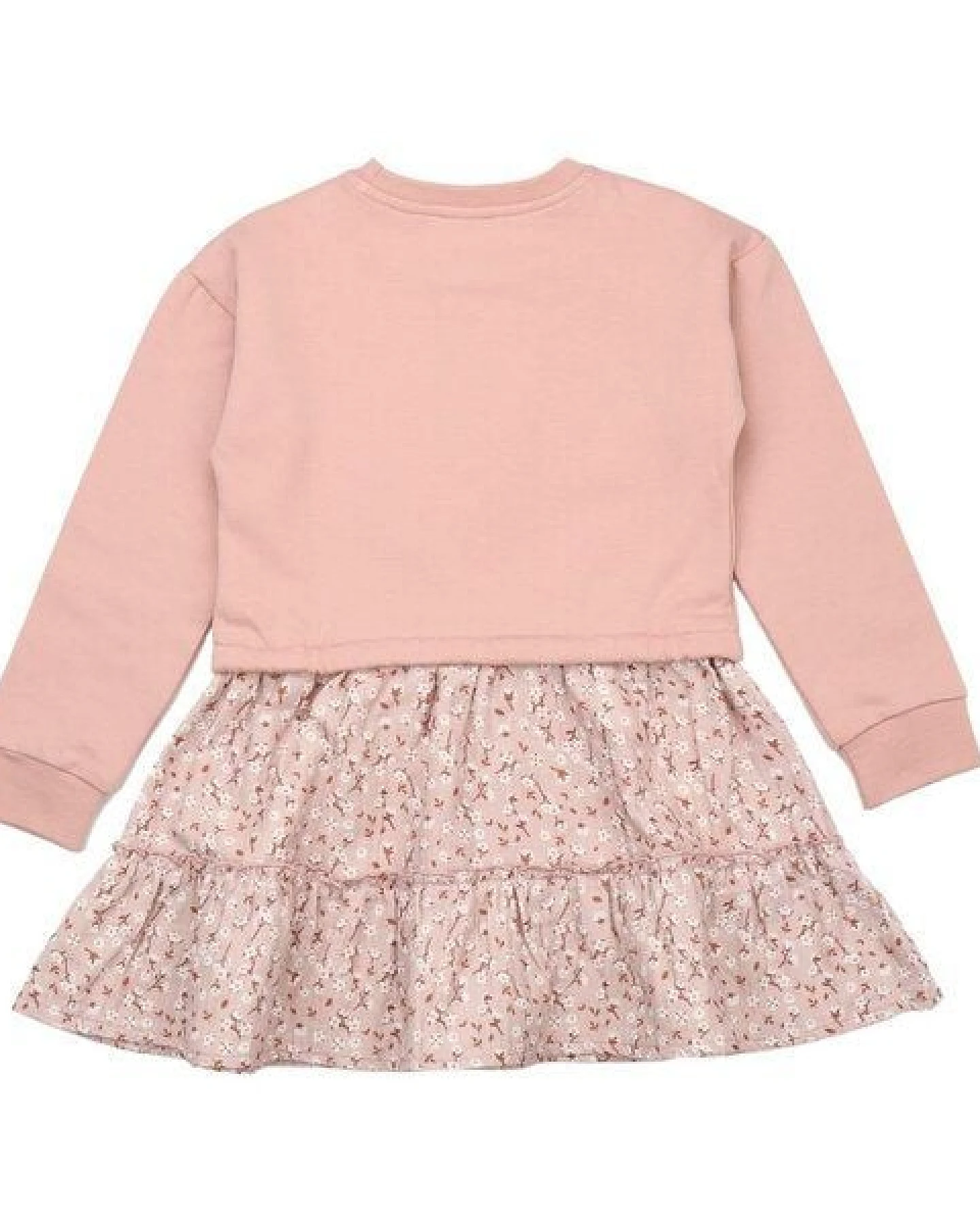 Walkiddy Mini Cottons Bio-Sweat Dress Rosa - Stilvolles & Hypoallergenes Kleid für Kinder – GOTS zertifiziert – Ansicht 3