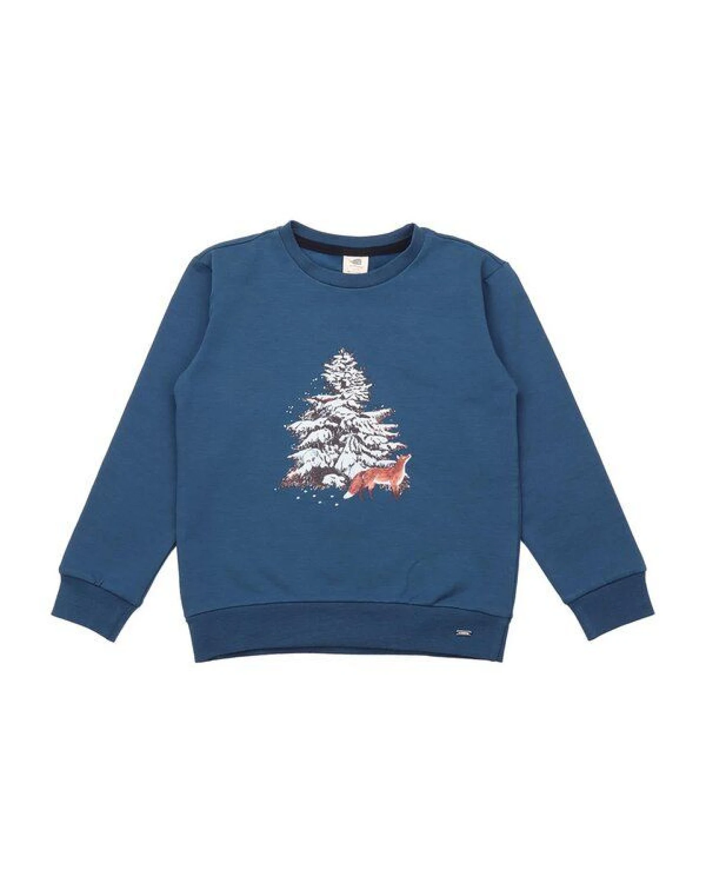 Kinder Sweatshirt GOTS zertifiziert – Blau mit Motiv, weich & bequem – Ansicht 2