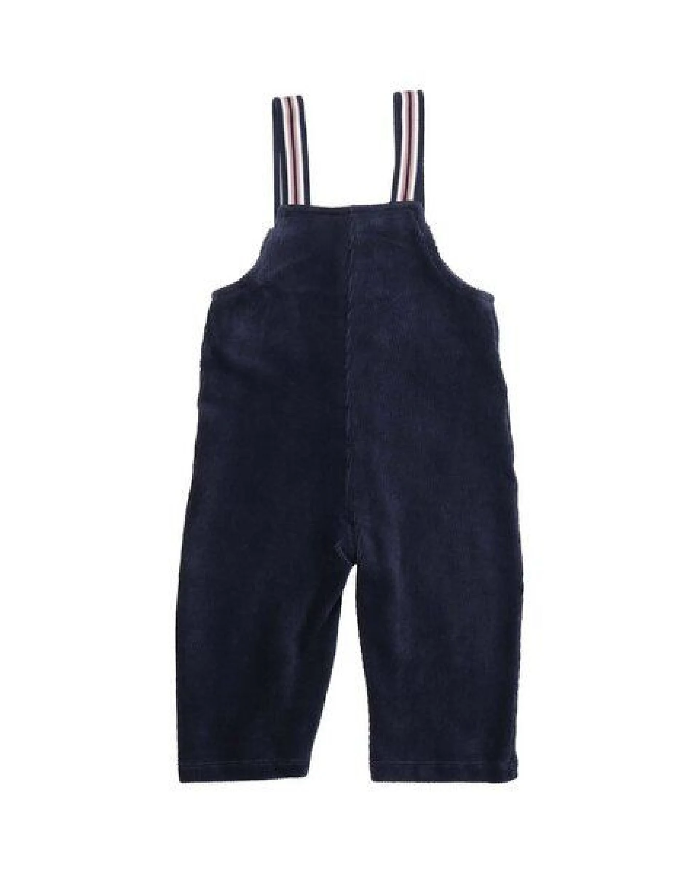 Kinder Cord-Latzhose GOTS zertifiziert, Bio-Baumwolle, navy, Unisex, Knopfleiste, bequem – Walkiddy – Ansicht 3