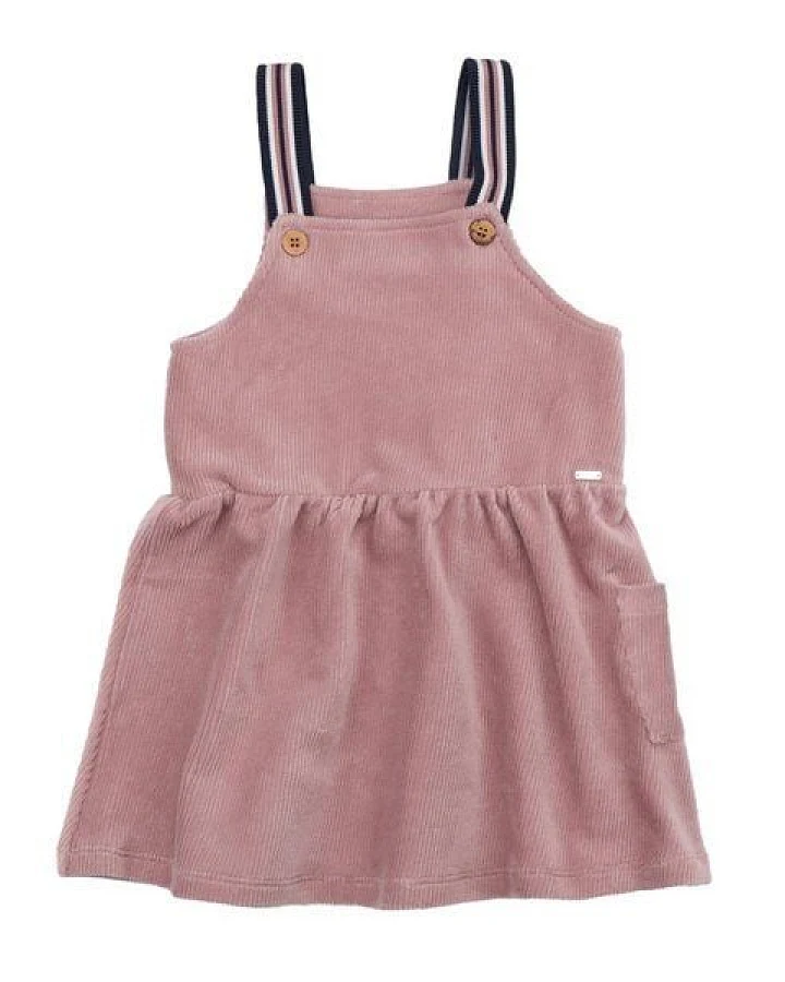 Kinder Latzkleid GOTS zertifiziert – Bio-Baumwolle, Rosa, Trägerkleid, weich & bequem, vielseitig kombinierbar