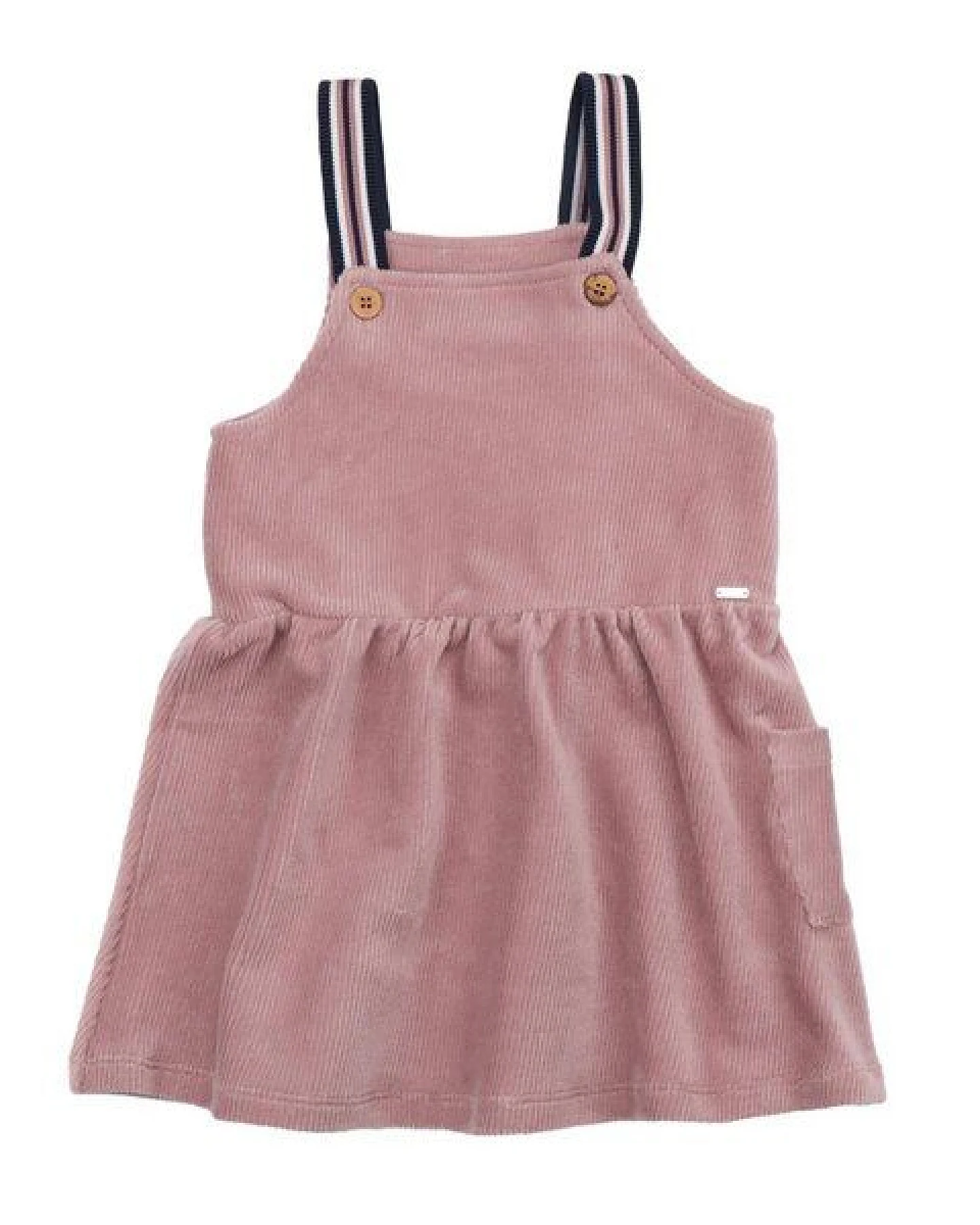 Kinder Latzkleid GOTS zertifiziert – Bio-Baumwolle, Rosa, Trägerkleid, weich & bequem, vielseitig kombinierbar – Ansicht 2