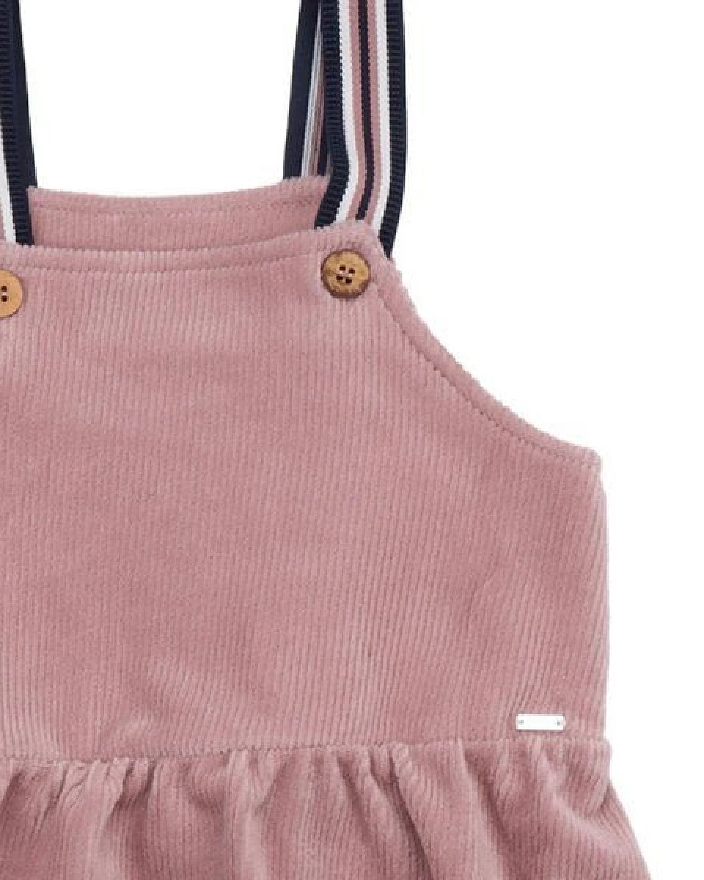 Kinder Latzkleid GOTS zertifiziert – Bio-Baumwolle, Rosa, Trägerkleid, weich & bequem, vielseitig kombinierbar – Ansicht 3