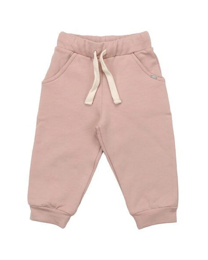 Kinder Baggy Hose GOTS zertifiziert, Bio-Baumwolle, rosa, „Cat Pink“, weich, elastischer Bund – Walkiddy
