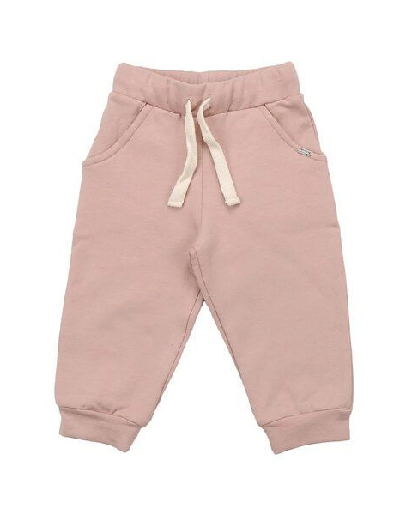 Kinder Baggy Hose GOTS zertifiziert, Bio-Baumwolle, rosa, „Cat Pink“, weich, elastischer Bund – Walkiddy – Ansicht 2