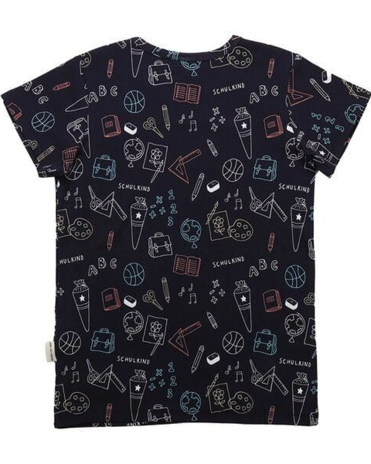Walkiddy Back to School - Bio-Baumwolle T-Shirt Blau - Nachhaltig & GOTS-Zertifiziert – Ansicht 4
