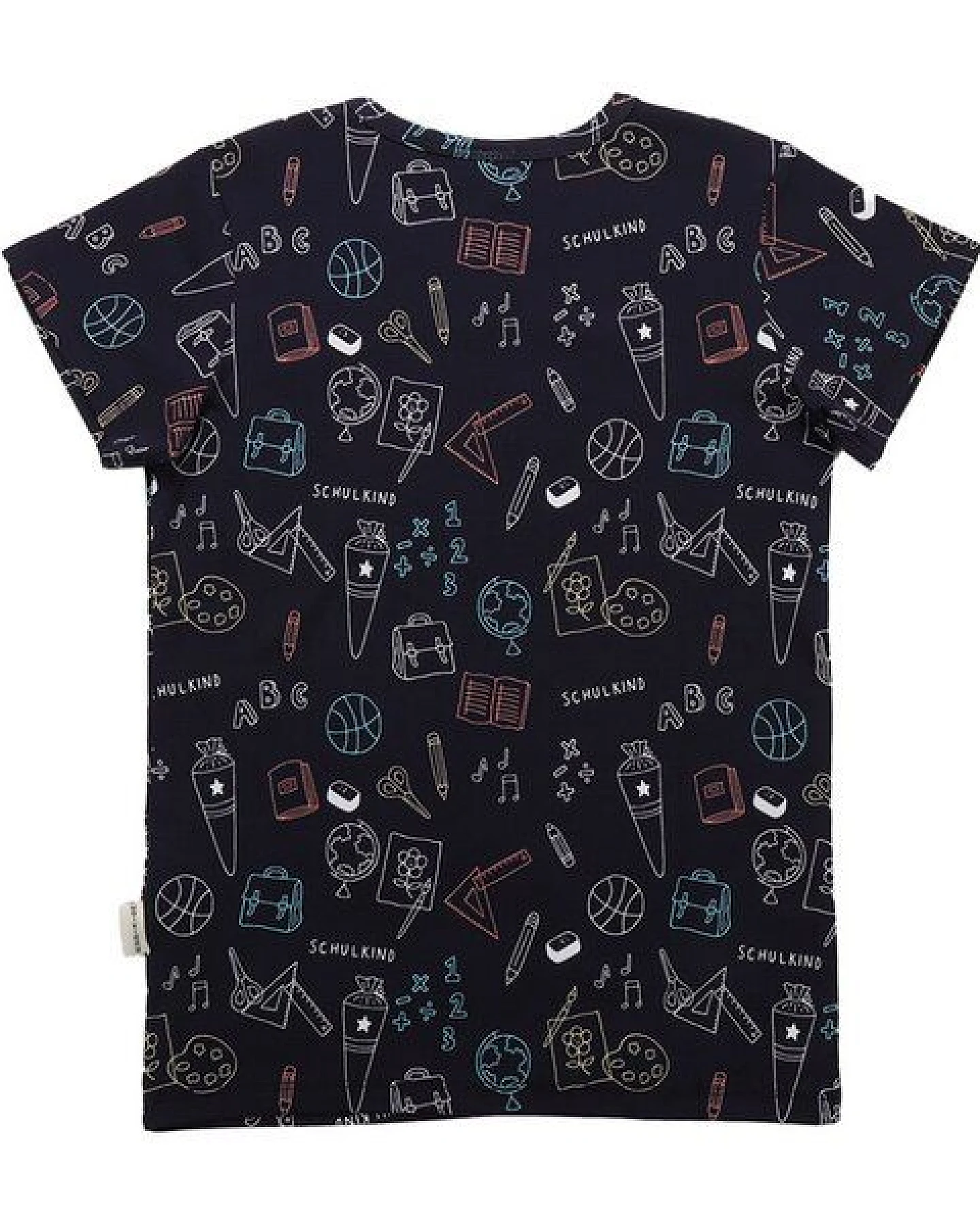 Walkiddy Back to School - Bio-Baumwolle T-Shirt Blau - Nachhaltig & GOTS-Zertifiziert – Ansicht 4