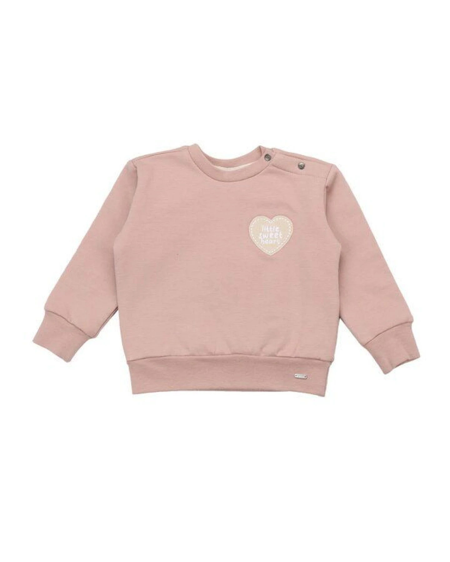 Walkiddy Bio-Baumwolle Kindersweatshirt - Tiny Flowers Pink - Nachhaltig & Hautfreundlich – GOTS zertifiziert – Ansicht 2