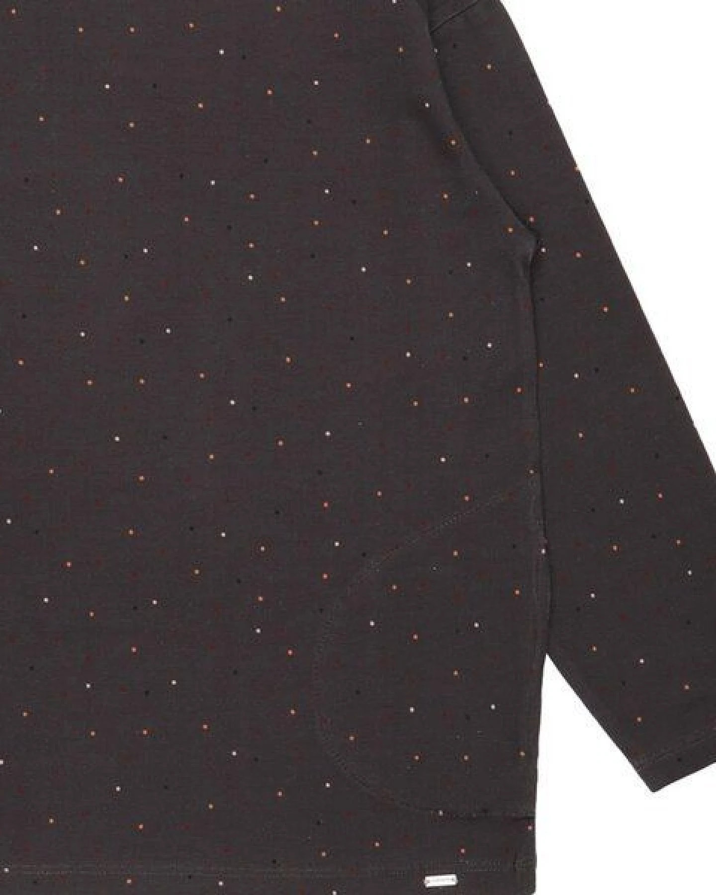 Kinder Langarmshirt GOTS zertifiziert, Bio-Baumwolle, grau, „Colorful Dots“, weich & bequem – Walkiddy – Ansicht 4