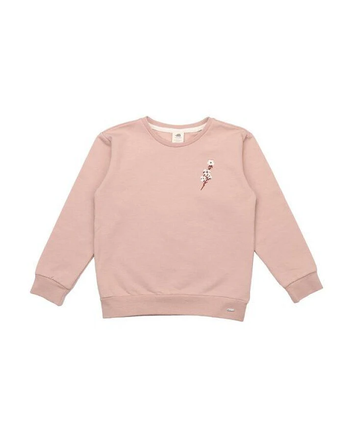 Kinder Sweatshirt GOTS zertifiziert – Bio-Baumwolle, Rosa mit Tiermotiv, weich & bequem, wärmend, alltagstauglich