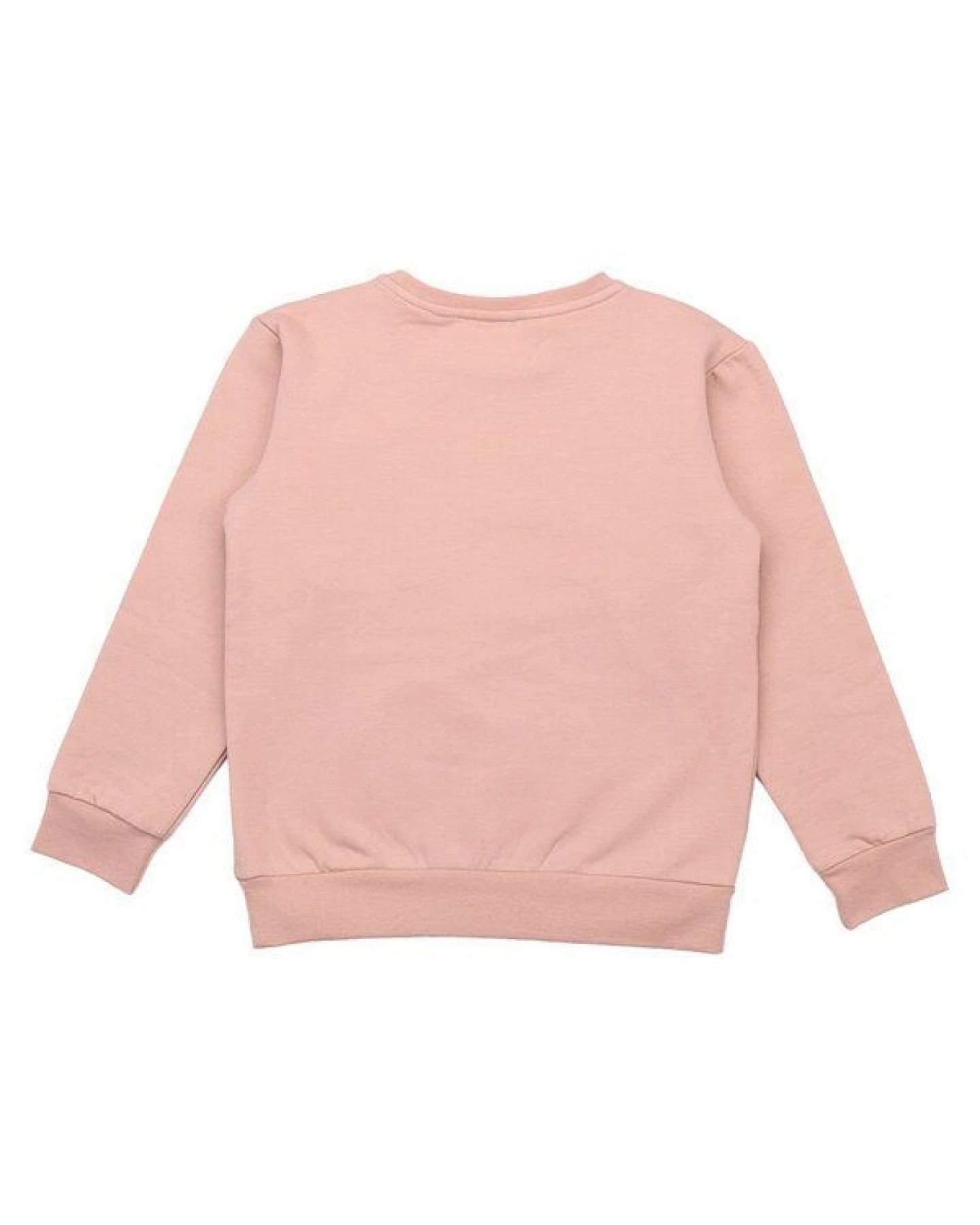 Kinder Sweatshirt GOTS zertifiziert – Bio-Baumwolle, Rosa mit Tiermotiv, weich & bequem, wärmend, alltagstauglich – Ansicht 3