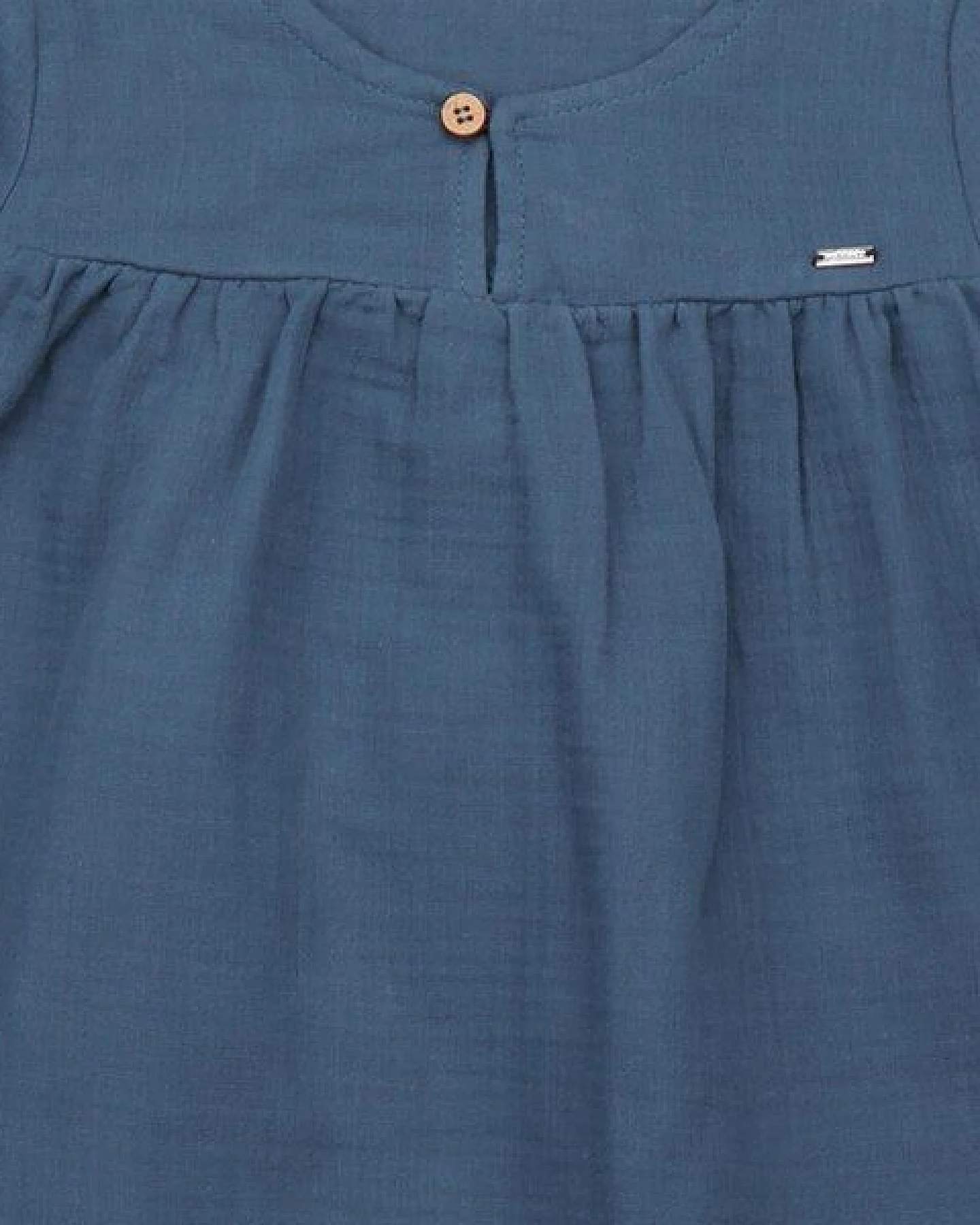 Walkiddy Muslin Navy Bio-Baumwolle Bluse - Marineblau GOTS-Zertifiziert – Ansicht 3