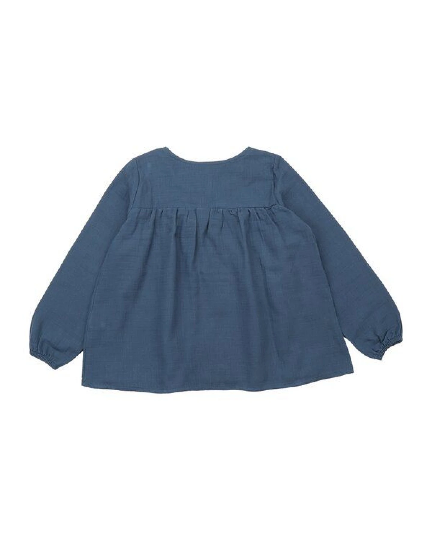 Walkiddy Muslin Navy Bio-Baumwolle Bluse - Marineblau GOTS-Zertifiziert – Ansicht 4
