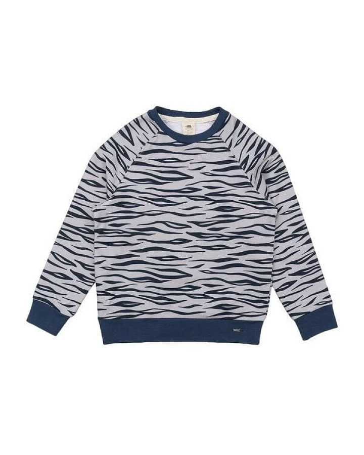 Kinder Sweatshirt – Grau mit Tiermuster, weich & bequem