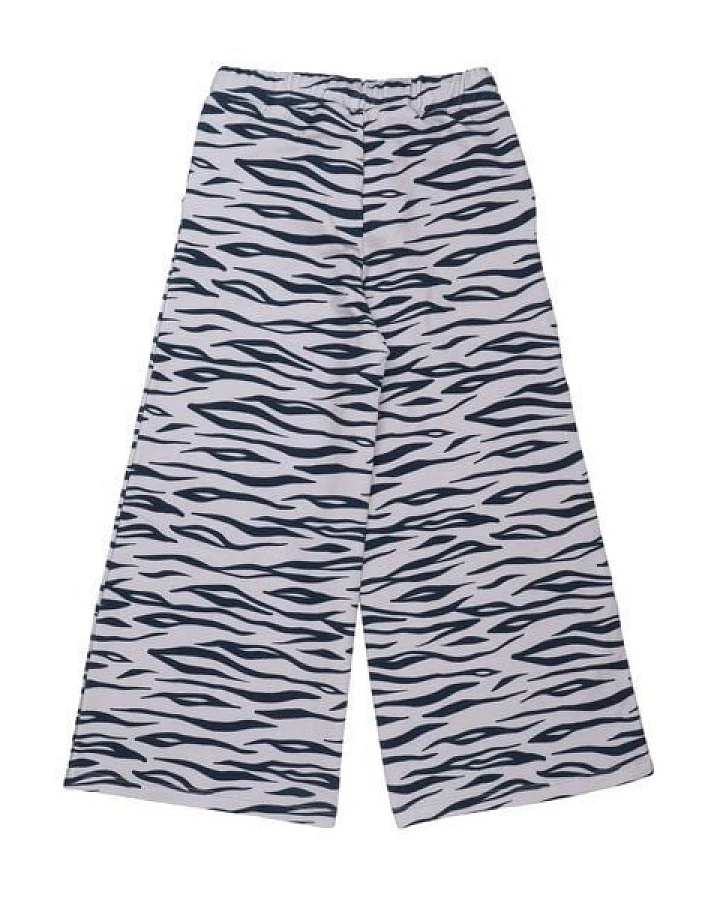 Kinderhose weit GOTS zertifiziert, Bio-Baumwolle, Tiger-Muster, gelb/grau, bequem – Walkiddy