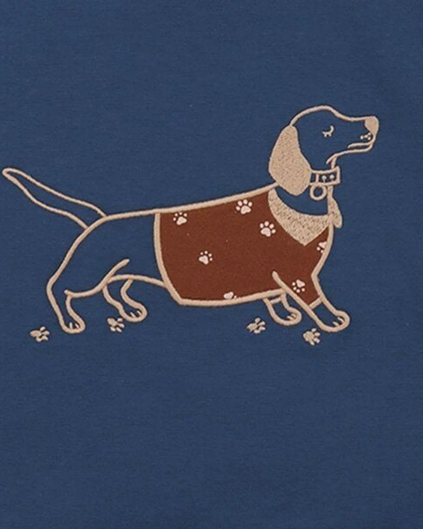 Kinder Sweatshirt GOTS zertifiziert Bio-Baumwolle, Blau, Hunde-Motiv, Walkiddy – Ansicht 4