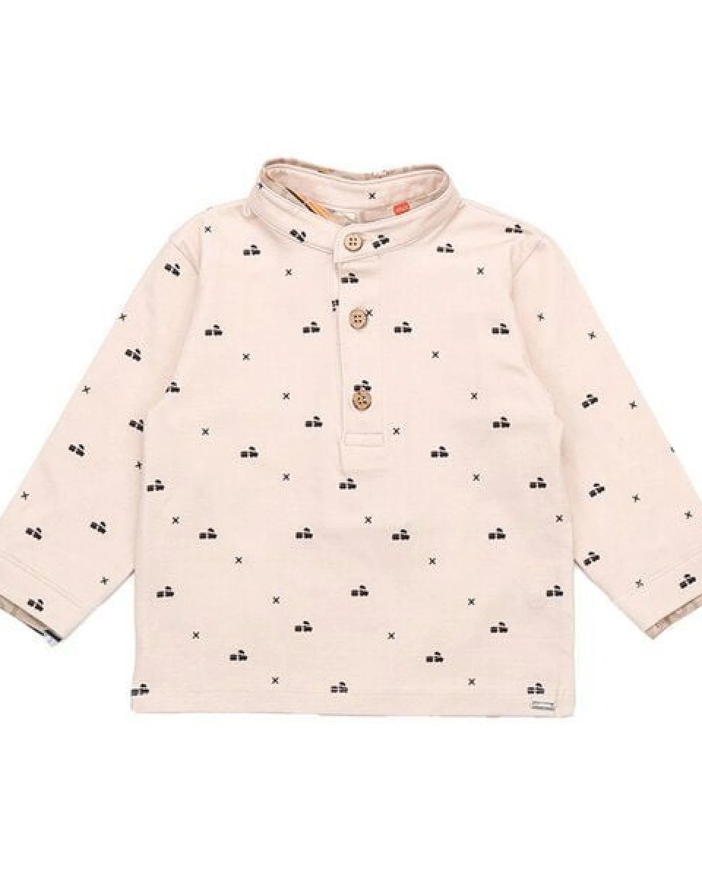 Kinder Langarmshirt GOTS zertifiziert – Creme mit Motiv, weich & bequem – Ansicht 2