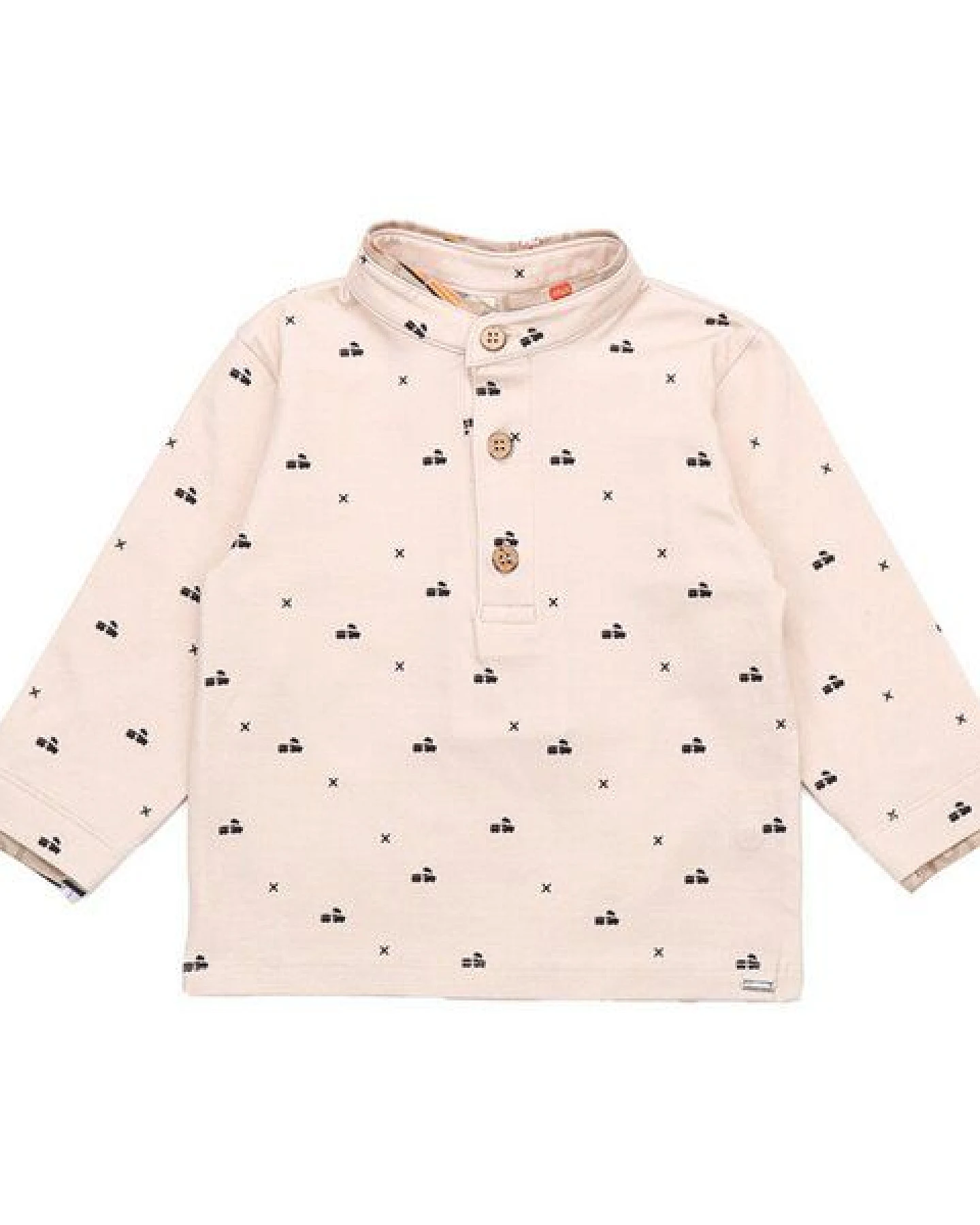 Kinder Langarmshirt GOTS zertifiziert – Creme mit Motiv, weich & bequem – Ansicht 2