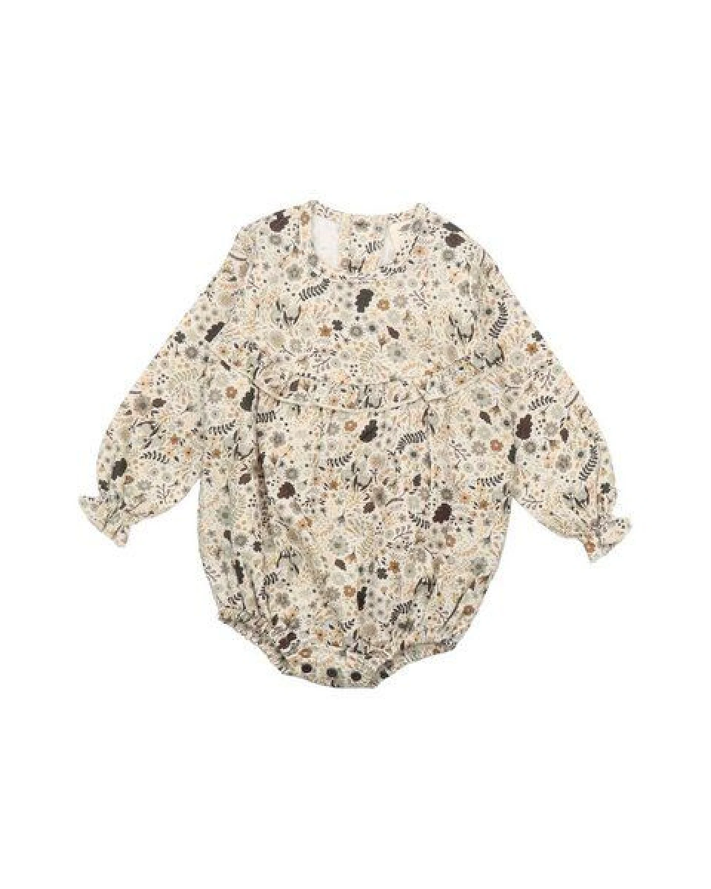Baby Body Langarm GOTS zertifiziert Bio-Baumwolle, Rosa, Blumen-Muster, Walkiddy – Ansicht 2