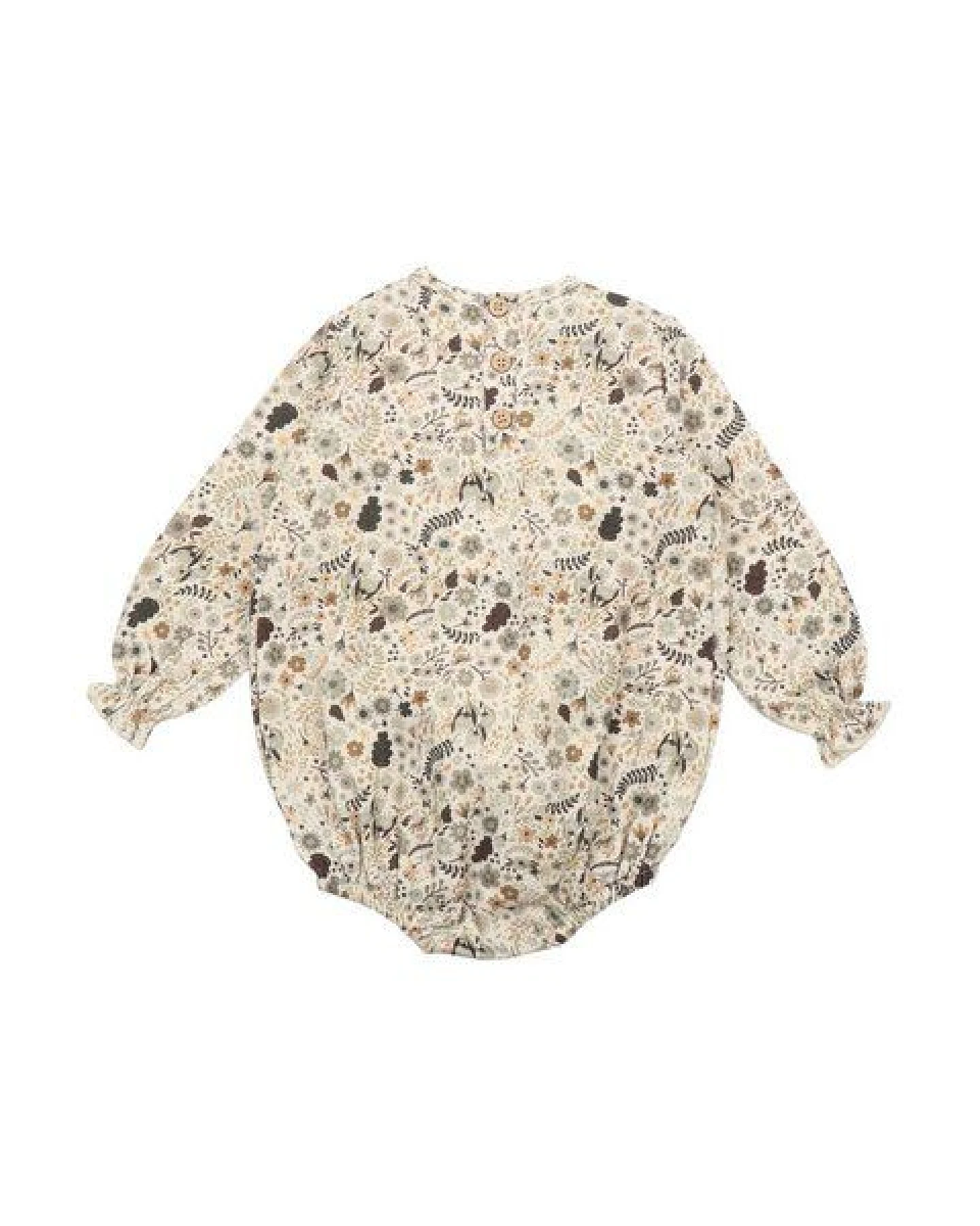Baby Body Langarm GOTS zertifiziert Bio-Baumwolle, Rosa, Blumen-Muster, Walkiddy – Ansicht 3