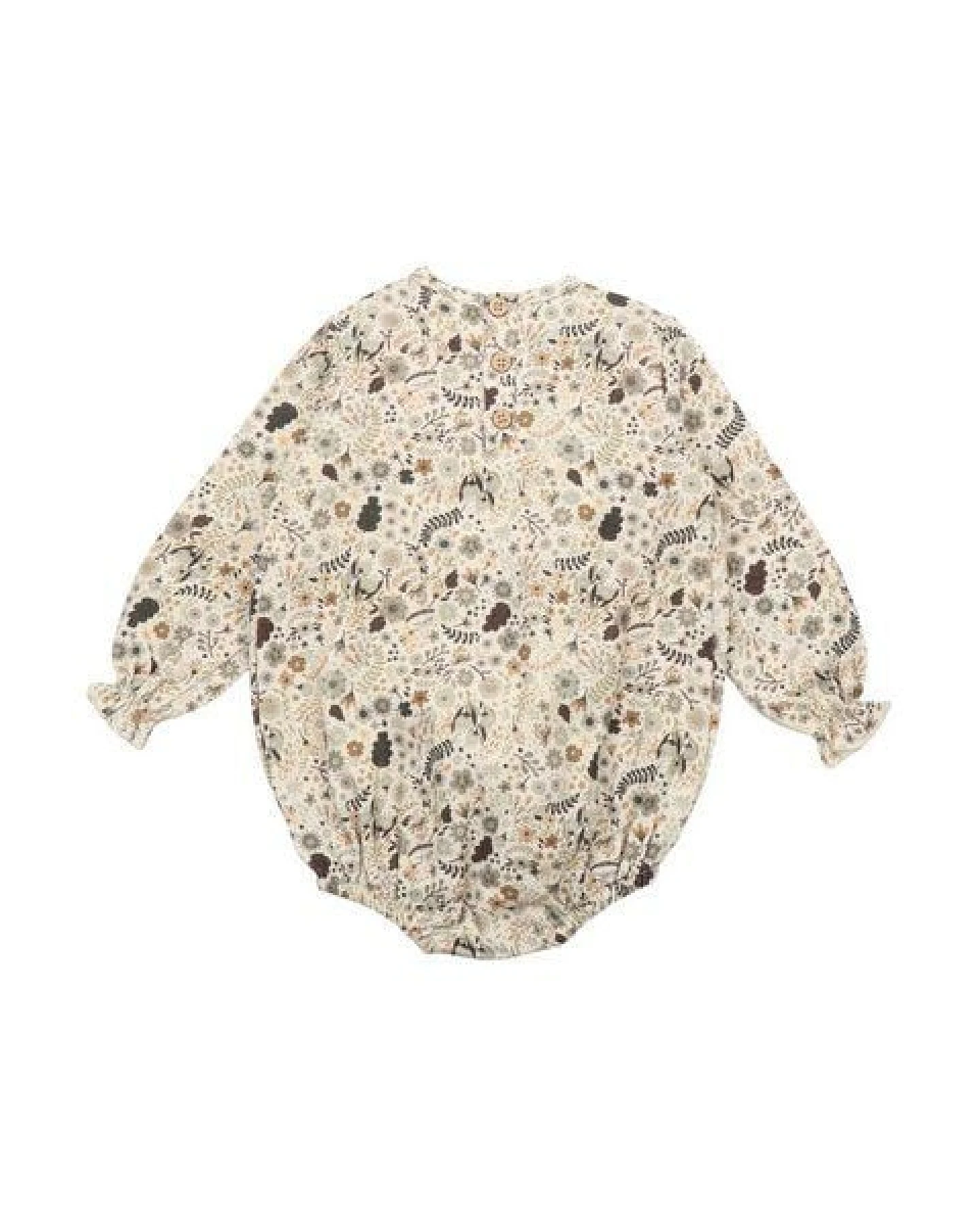 Baby Body Langarm GOTS zertifiziert Bio-Baumwolle, Rosa, Blumen-Muster, Walkiddy – Ansicht 3