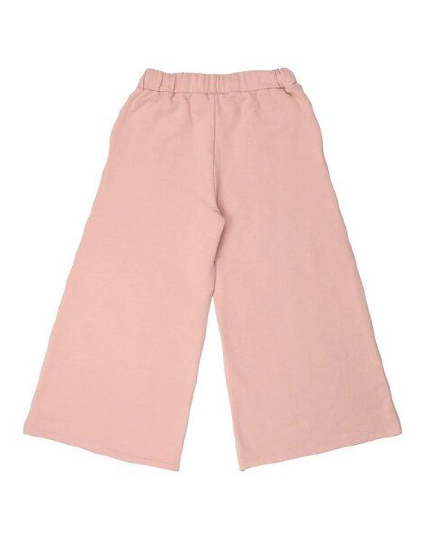 Kinderhose weit GOTS zertifiziert, Bio-Baumwolle, rosa, Katzenmuster, bequem, elastischer Bund – Walkiddy – Ansicht 4