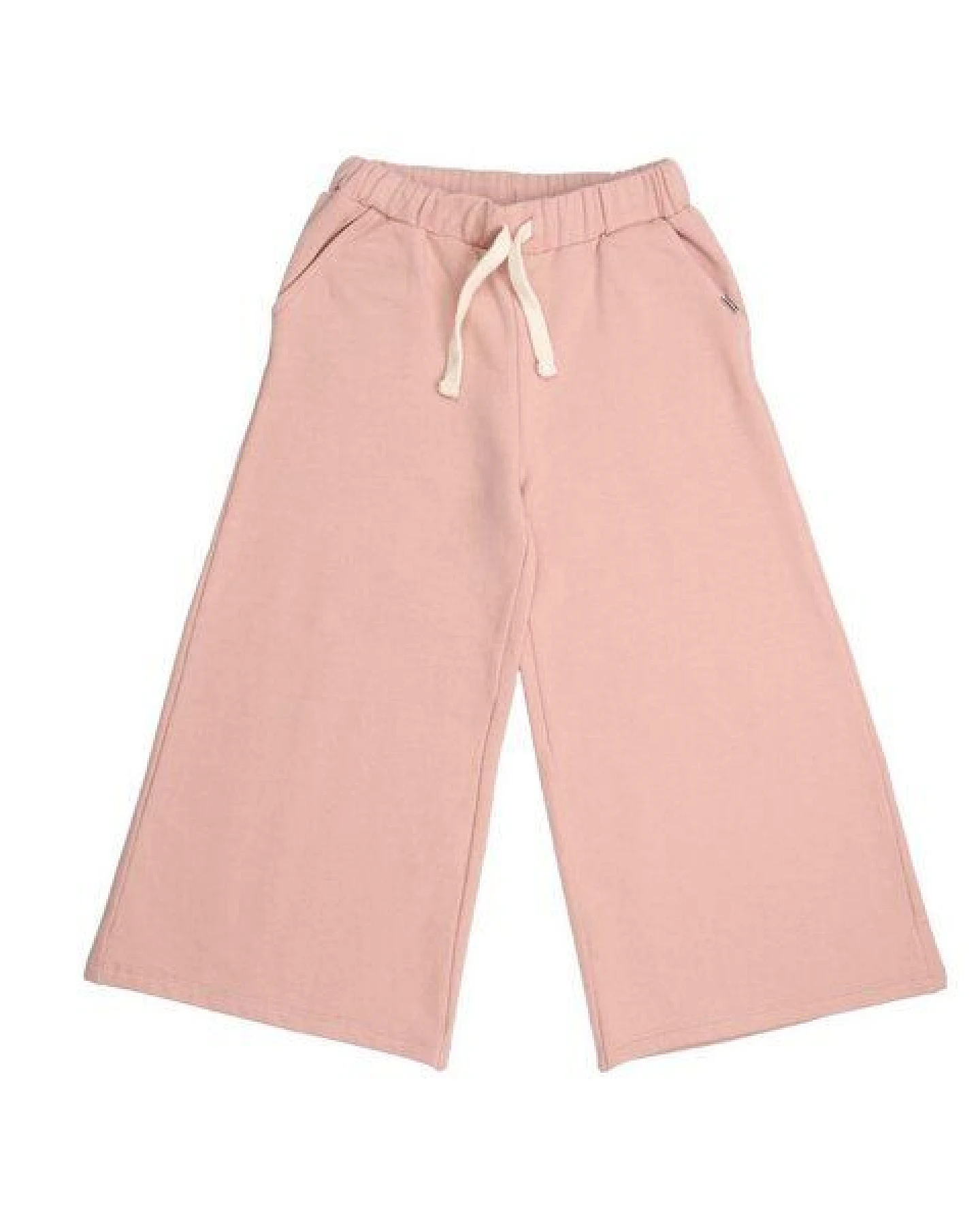 Kinderhose weit GOTS zertifiziert, Bio-Baumwolle, rosa, Katzenmuster, bequem, elastischer Bund – Walkiddy – Ansicht 2