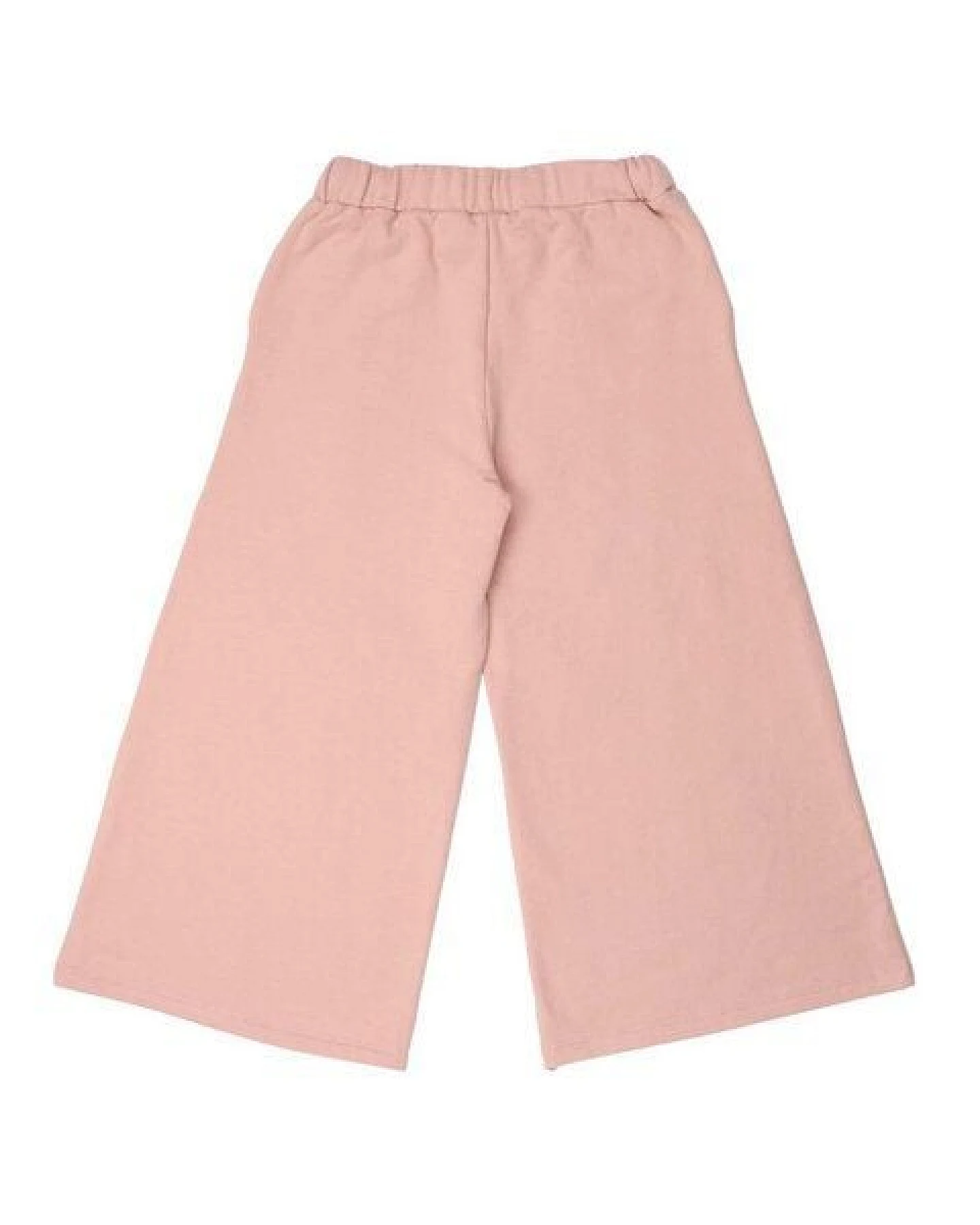 Kinderhose weit GOTS zertifiziert, Bio-Baumwolle, rosa, Katzenmuster, bequem, elastischer Bund – Walkiddy – Ansicht 4