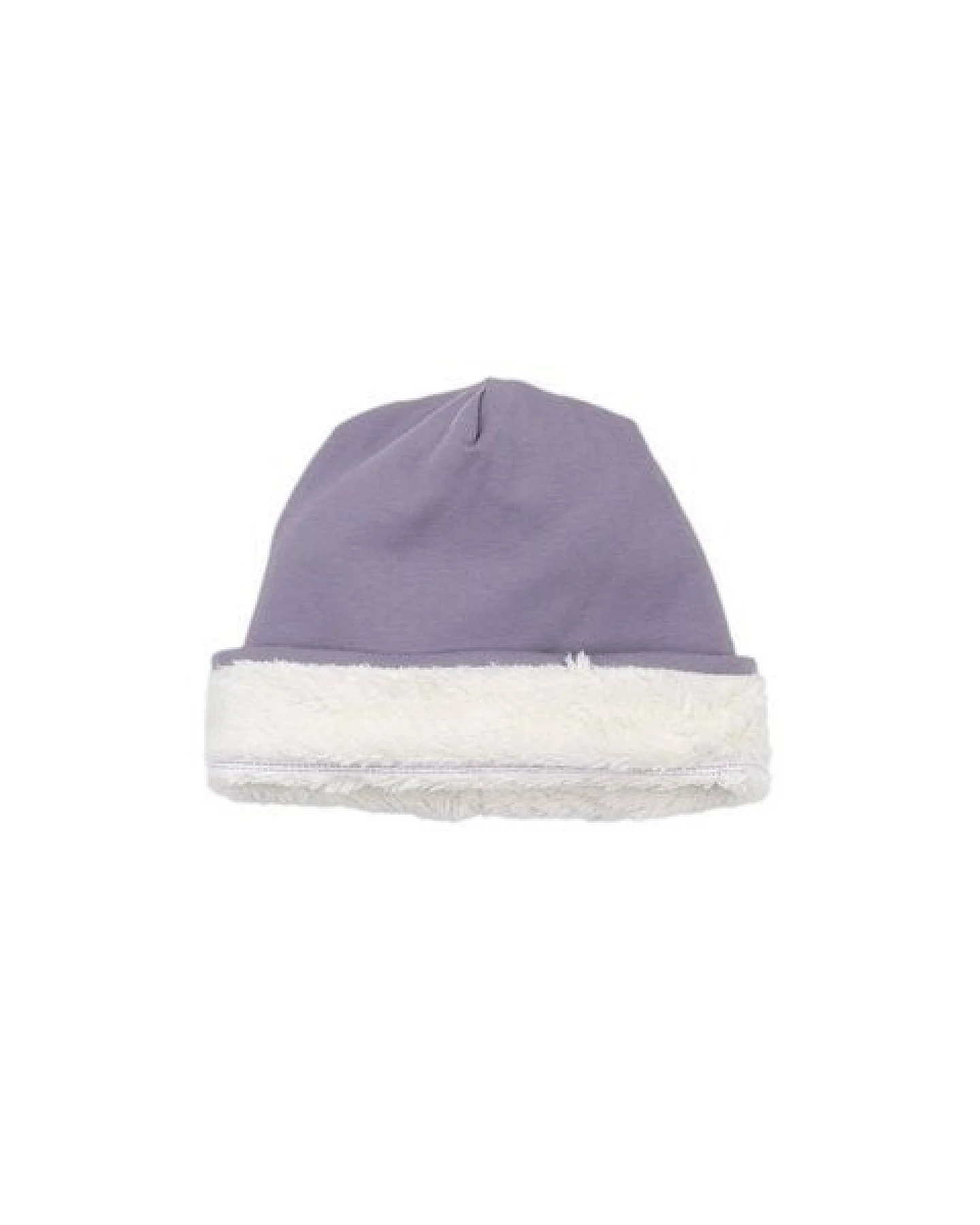 Kinder Beanie GOTS zertifiziert, Bio-Baumwolle, lila, weich & elastisch, bequemer Sitz, Alltag – Walkiddy – Ansicht 4