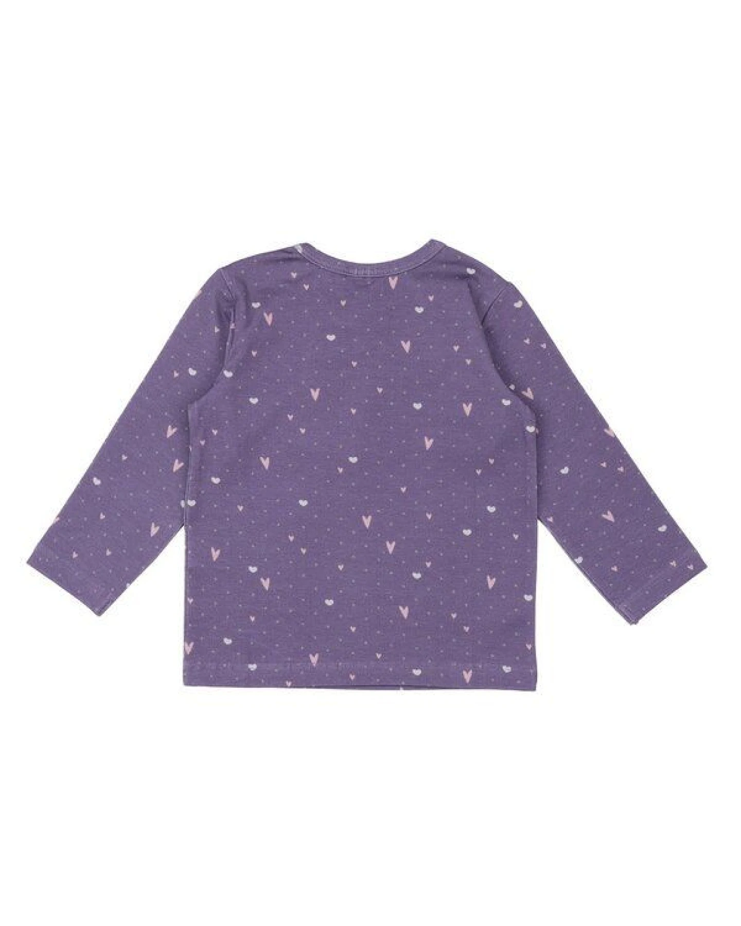 Walkiddy Hearts-Shirt Lila - GOTS-Zertifizierte Bio-Baumwolle - Hypoallergen - Fair Trade - Stilvoll – Ansicht 3