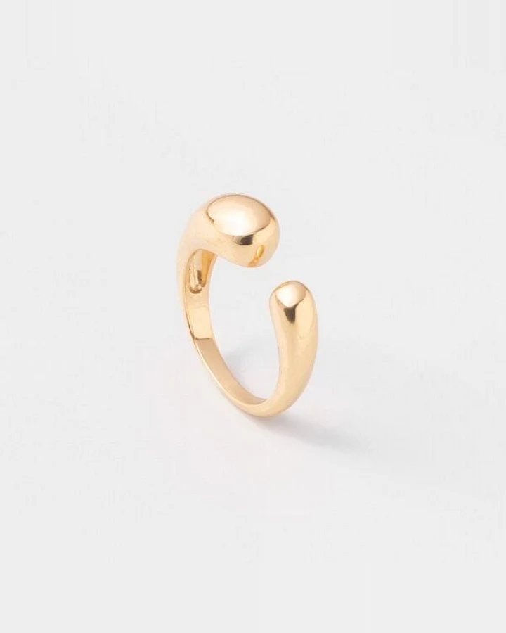 fejn jewelry Ring 'open drop' - offener Tropfenring
