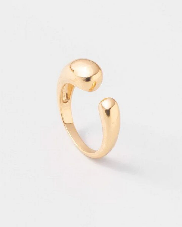 fejn jewelry Ring 'open drop' - offener Tropfenring