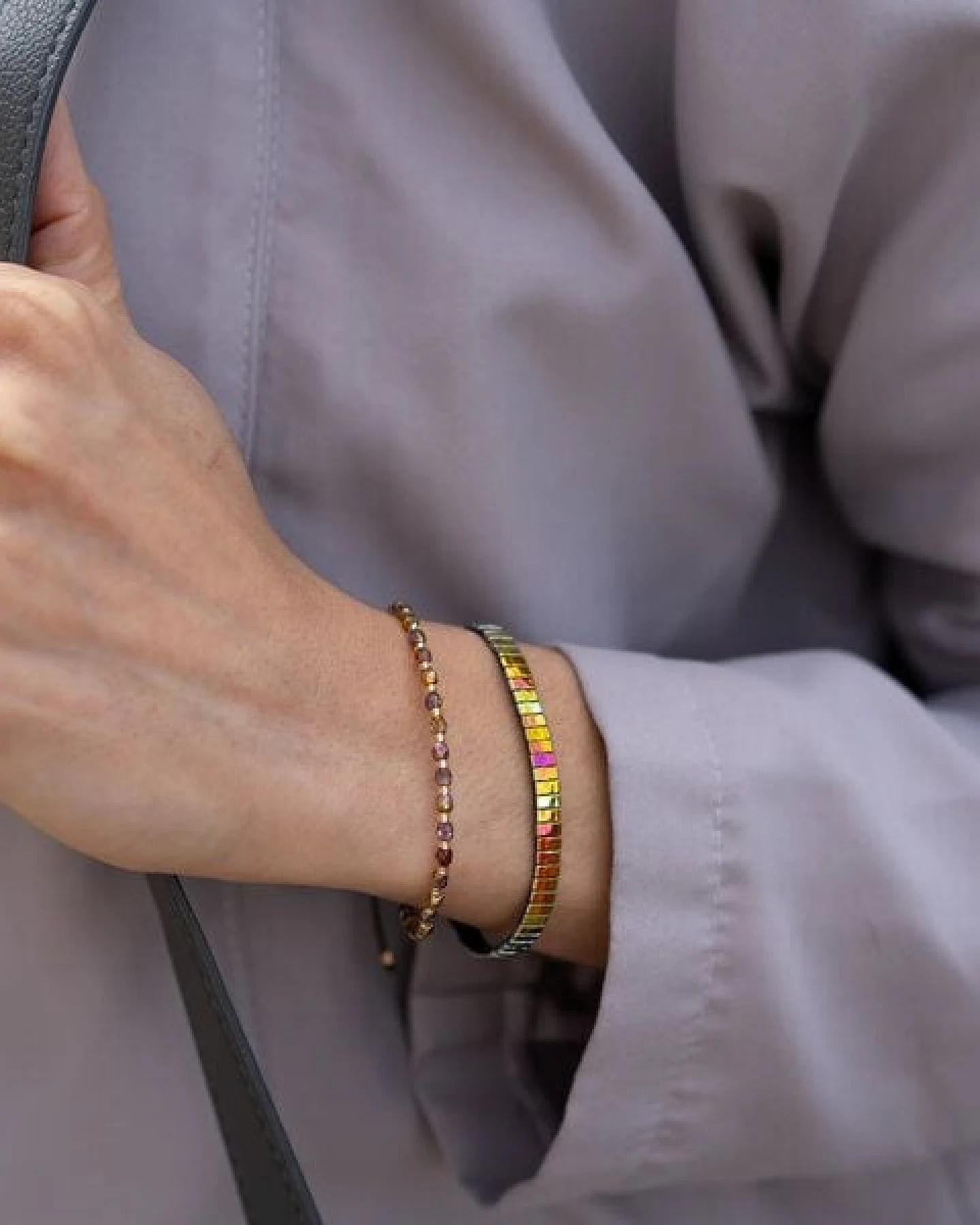 juni Schimmerndes Armband "City Lights" - orange / pink – Ansicht 4