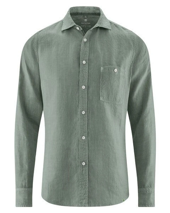 HempAge Schmales Langarmhemd 100% Hanf