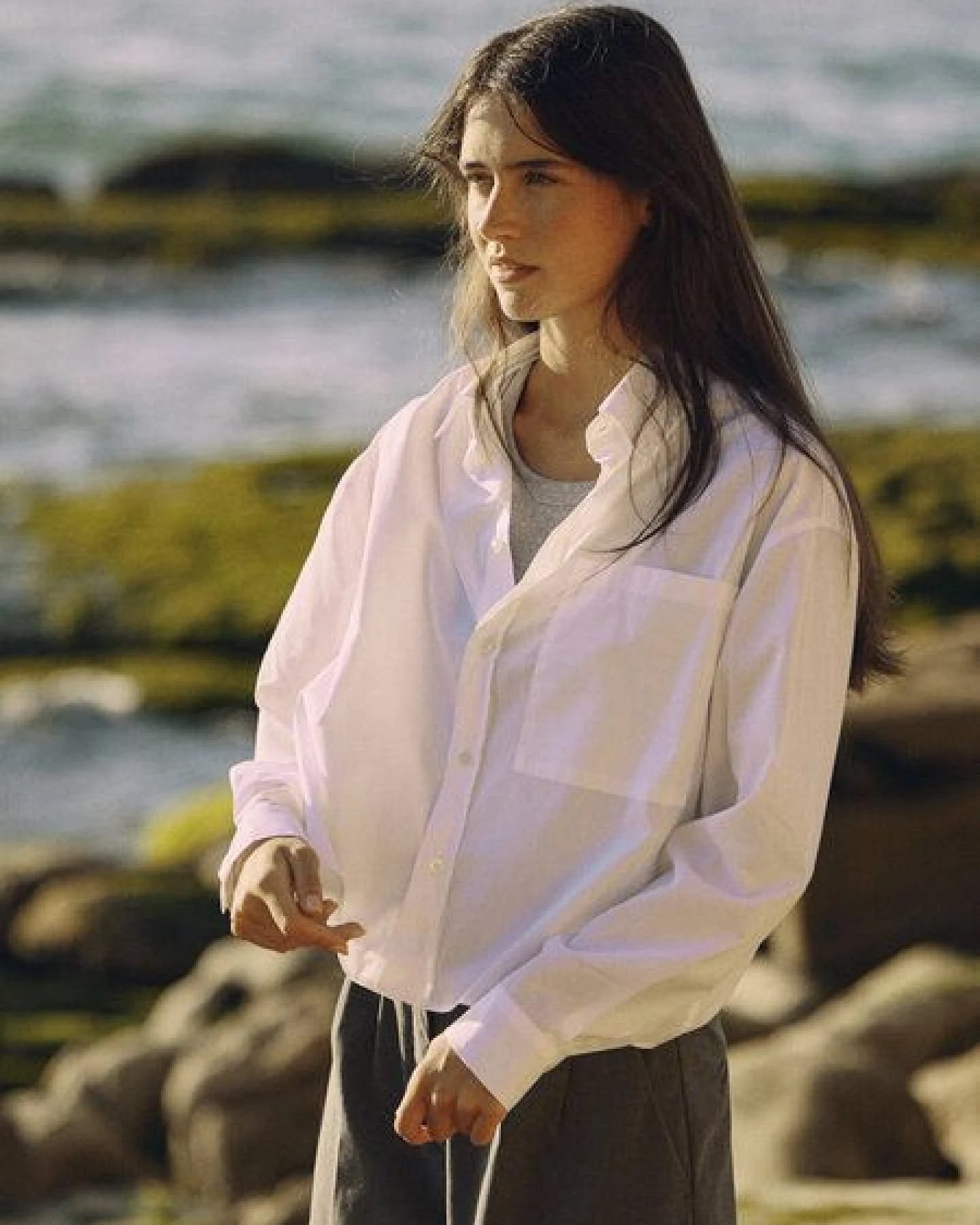 WOTE Kurze Hemdbluse aus Organic Cotton – Ansicht 3