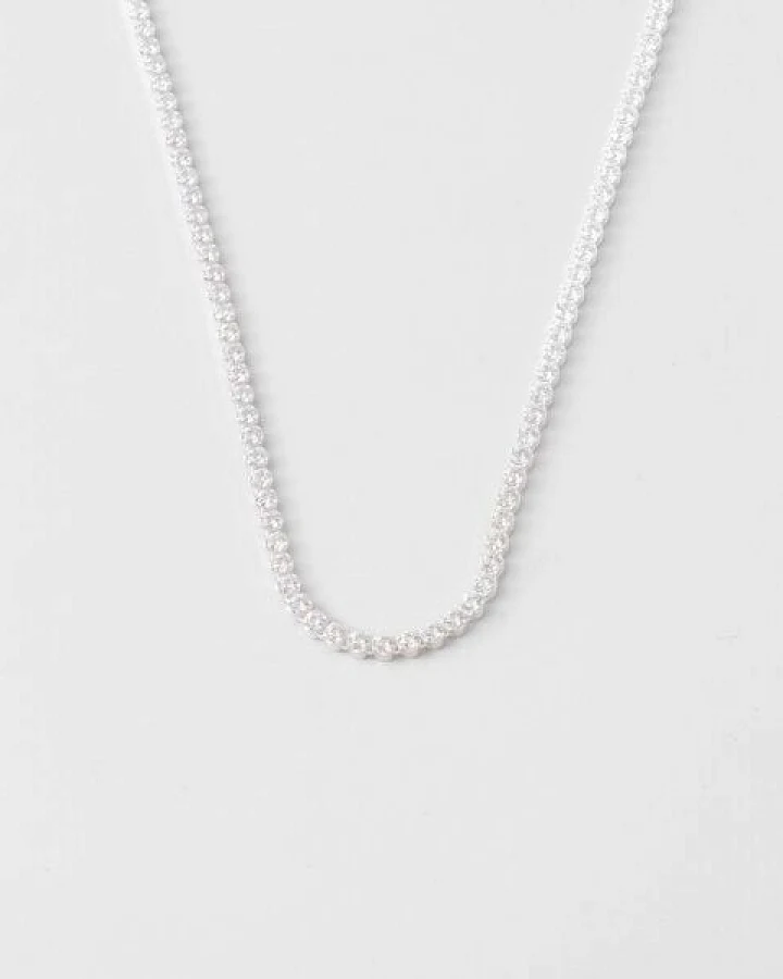 fejn jewelry Kette 'sparkle tennis' mit Zirkonia Steinen