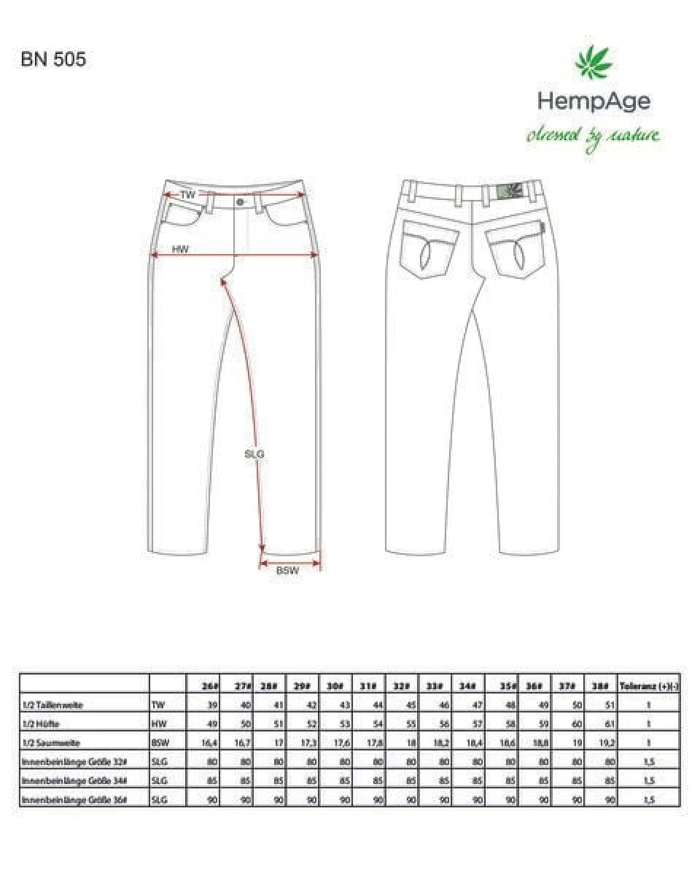 HempAge Bequeme 5-Pocket Jeans Hanf/Biobaumwolle – Ansicht 3