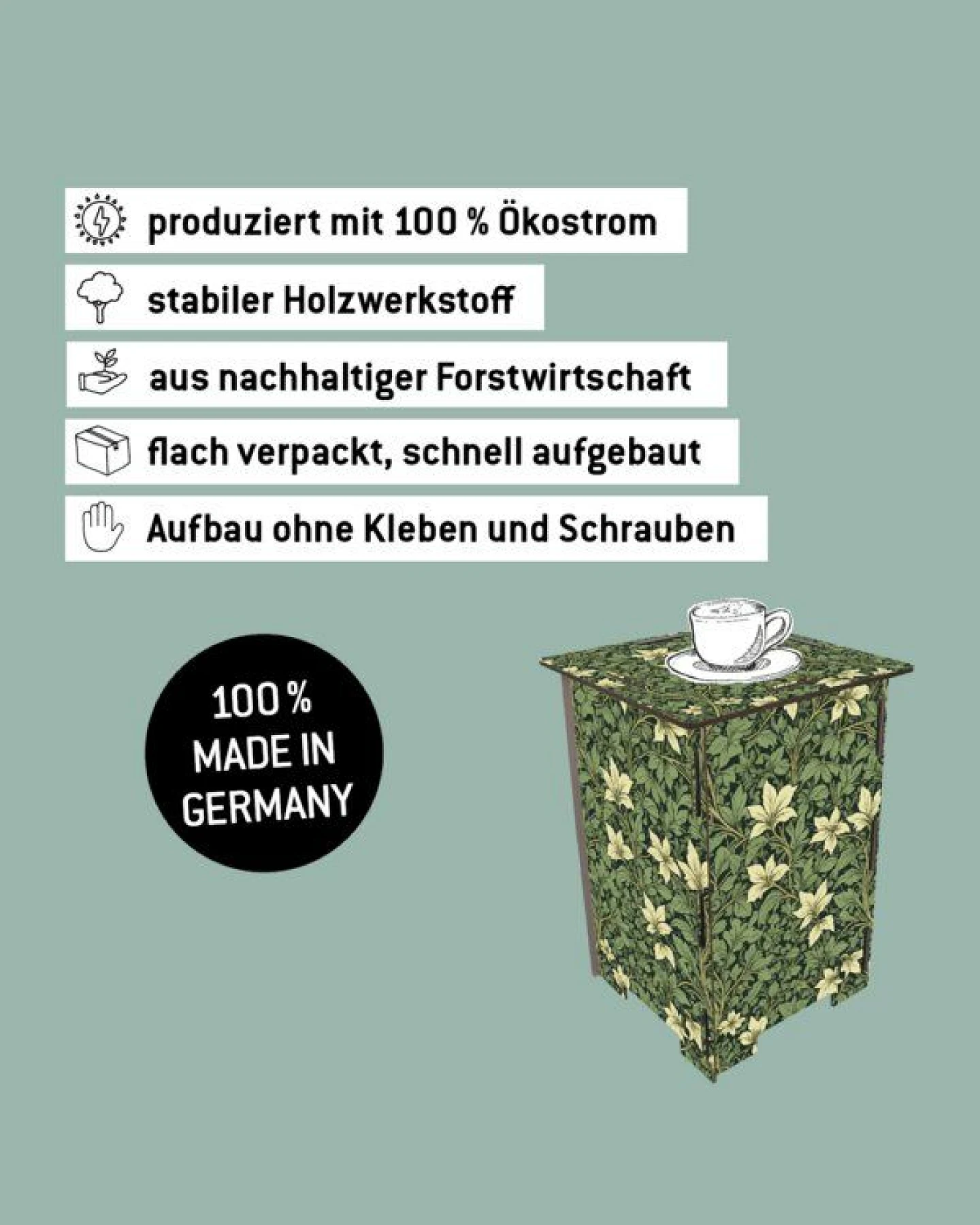 WERKHAUS Photohocker - Vintage Floral – Ansicht 3