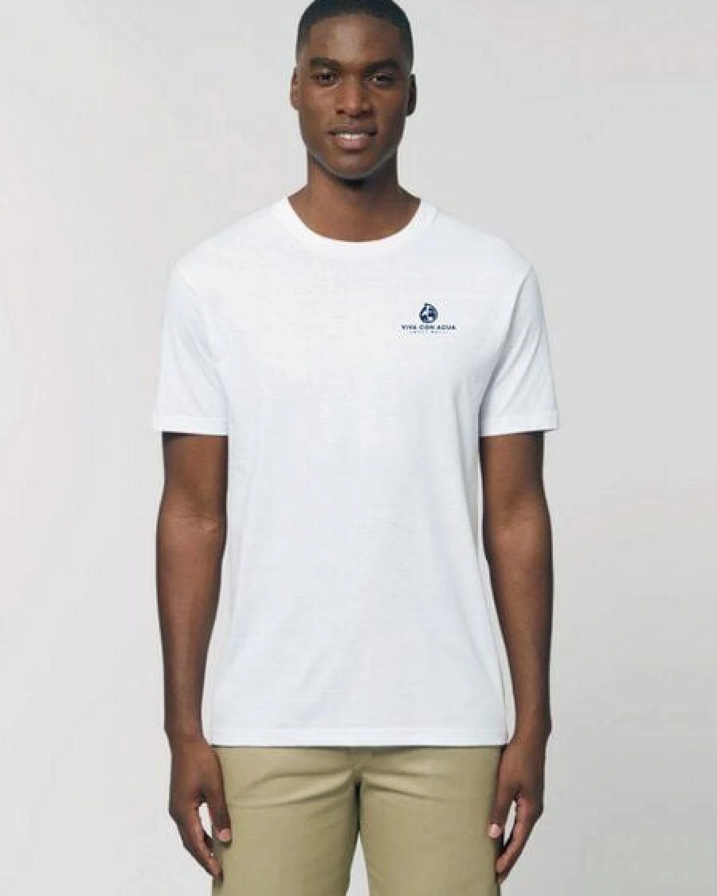 VIVA CON AGUA T-Shirt WATER Weiß-Blau mit Rückenprint – Ansicht 4