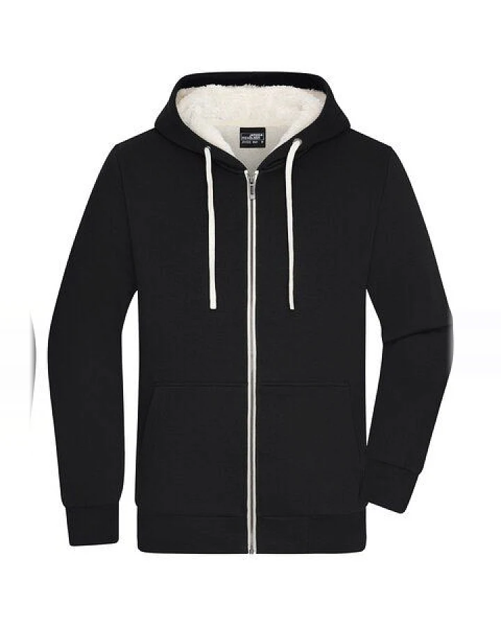 James & Nicholson Herren Sweatjacke mit Sherpa-Futter der Marke James&Nicholson