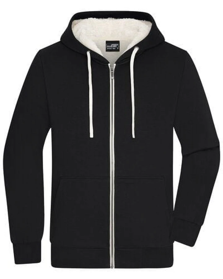 James & Nicholson Herren Sweatjacke mit Sherpa-Futter der Marke James&Nicholson