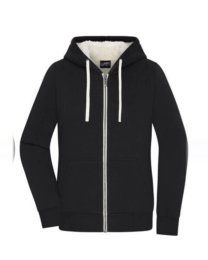 James & Nicholson Damen Sweatjacke mit Sherpa-Futter