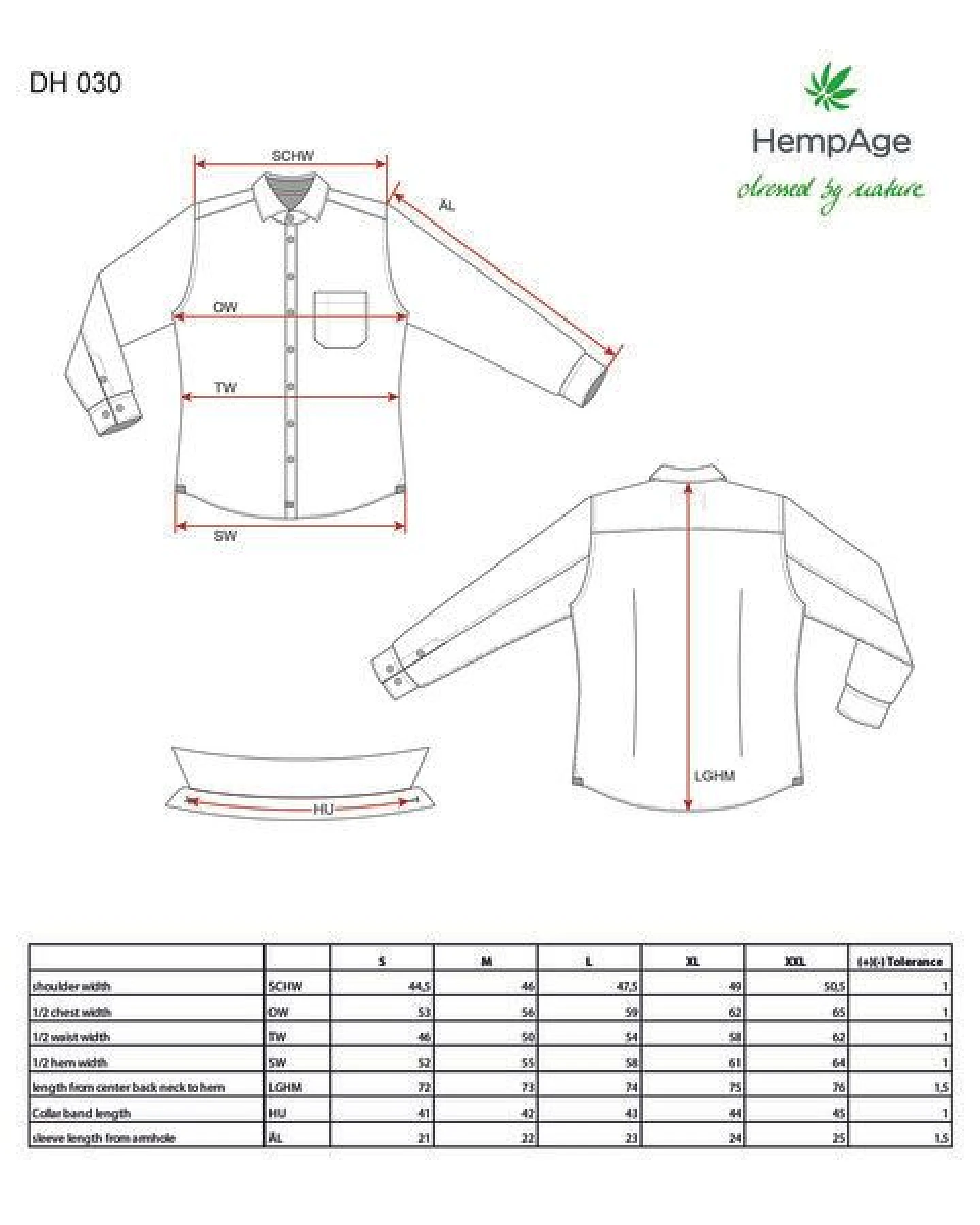 HempAge Gestreiftes Hemd Hanf/Biobaumwolle – Ansicht 2