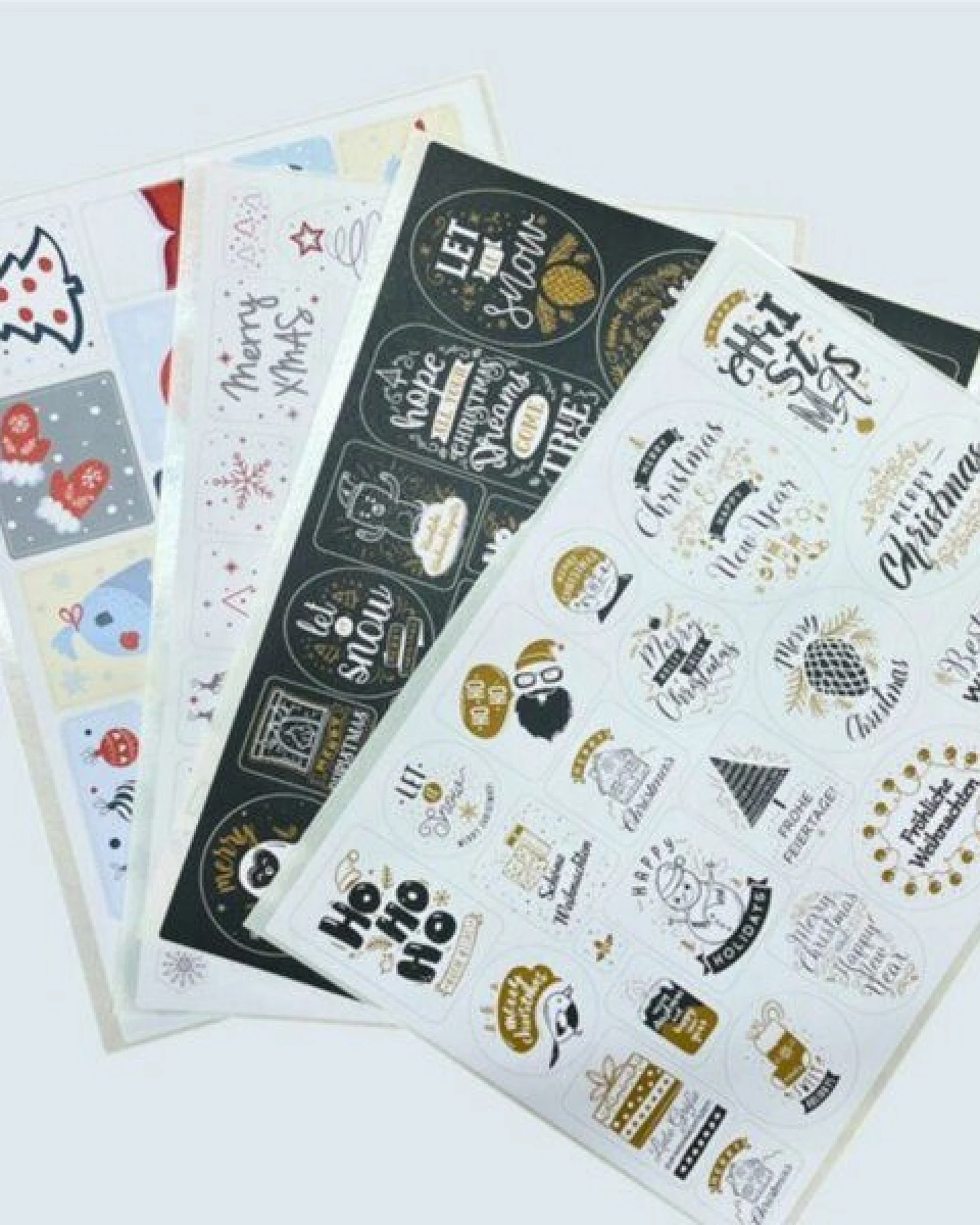Fines Papeterie 50 Aufkleber WEIHNACHTEN * Sticker auf 2 Bögen * unterschiedliche Motive – Ansicht 2