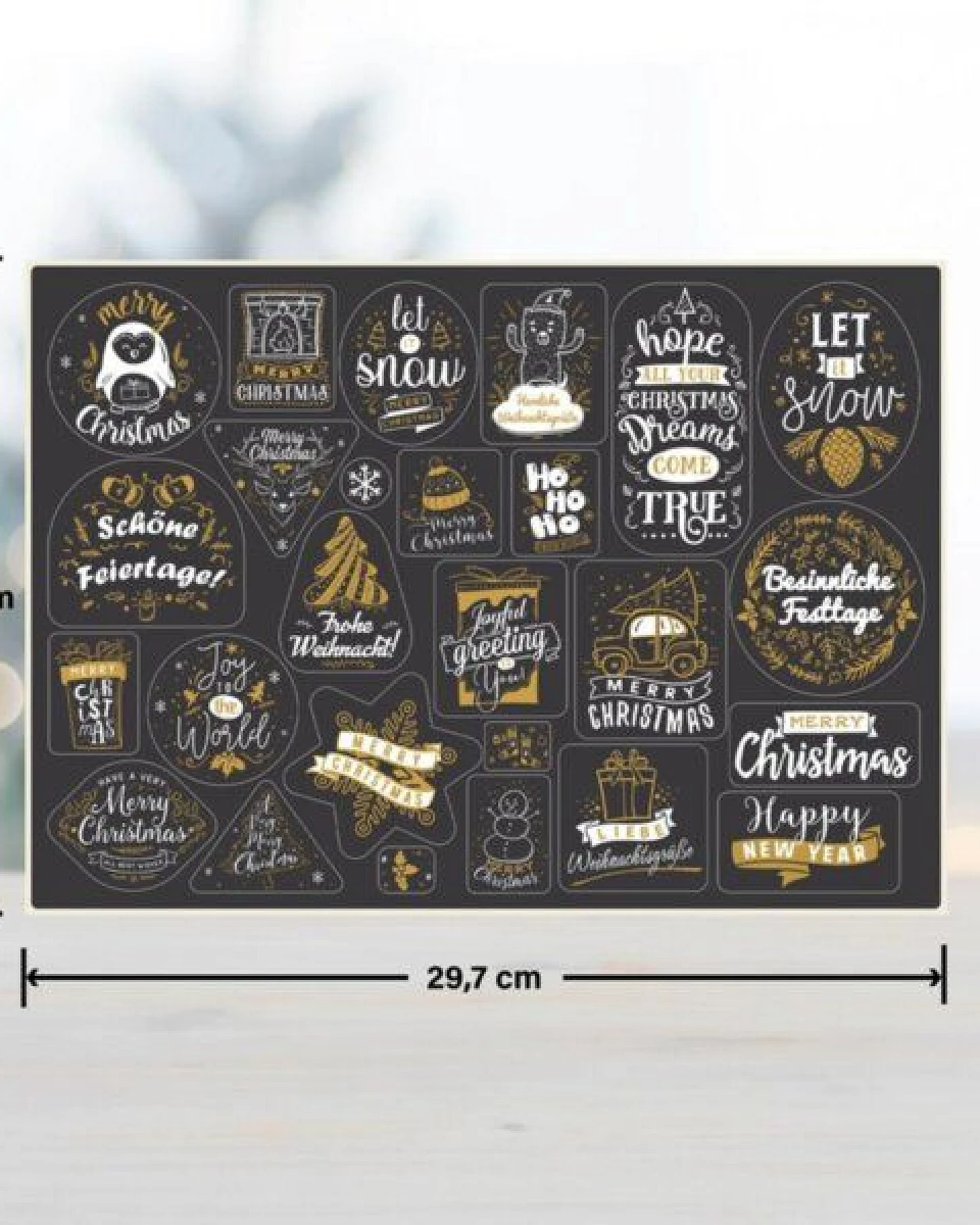 Fines Papeterie 50 Aufkleber WEIHNACHTEN * Sticker auf 2 Bögen * unterschiedliche Motive – Ansicht 3