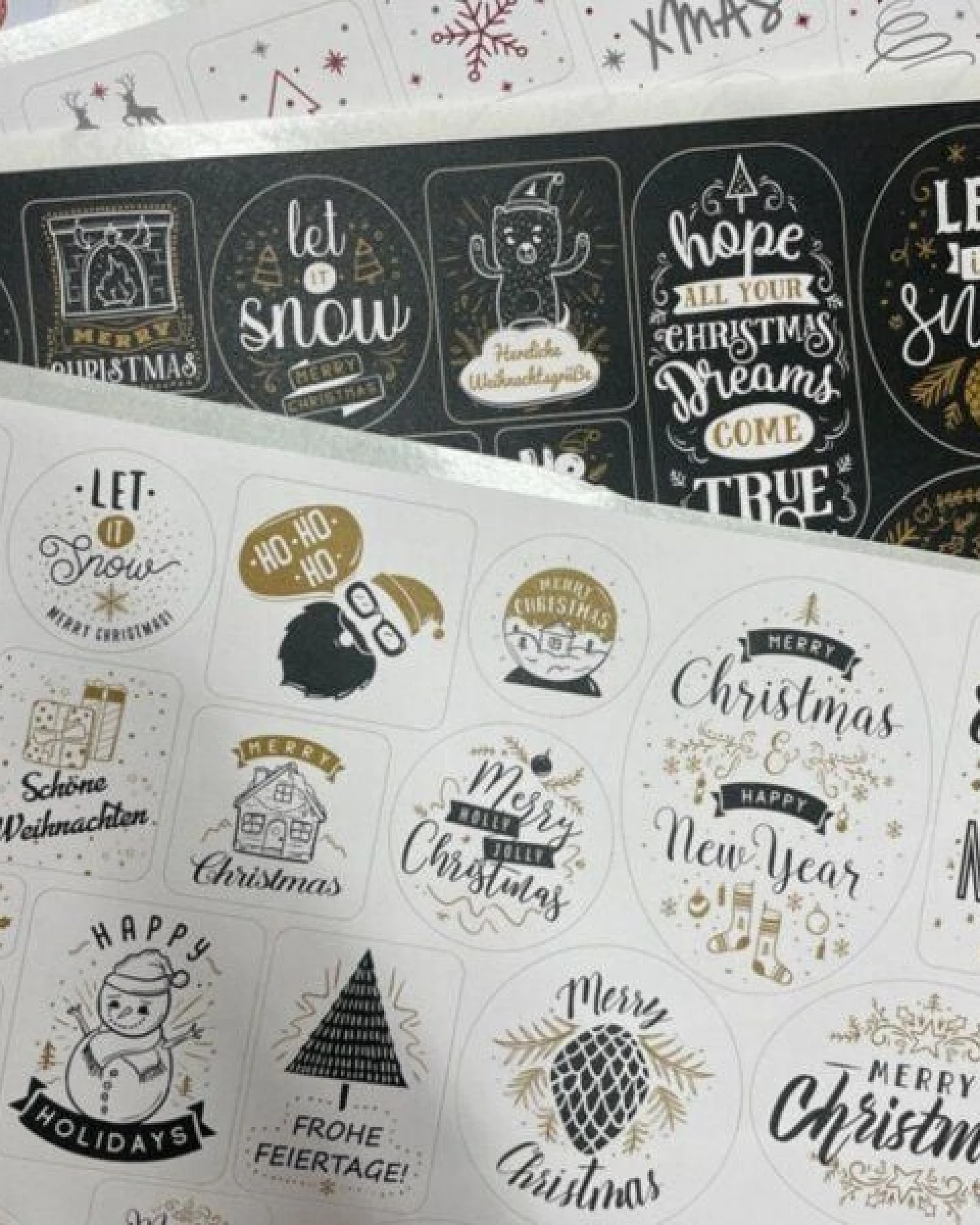 Fines Papeterie 50 Aufkleber WEIHNACHTEN * Sticker auf 2 Bögen * unterschiedliche Motive – Ansicht 4