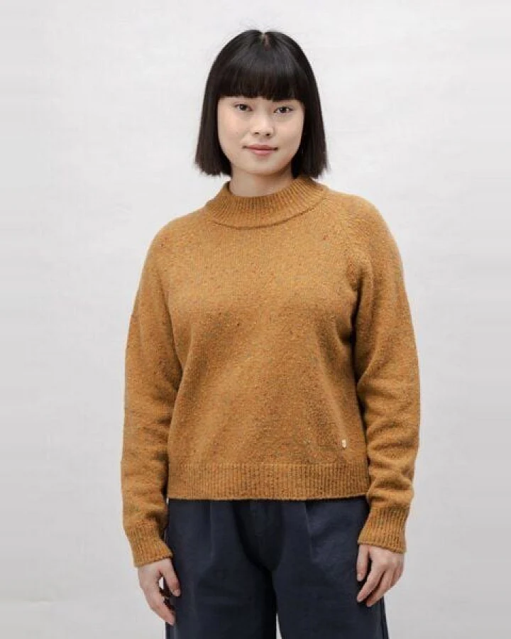 Brava Fabrics Perkins Raglan Wool Sweater Ochre