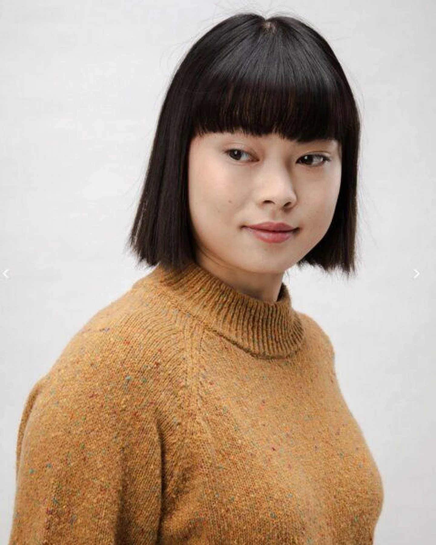 Brava Fabrics Perkins Raglan Wool Sweater Ochre – Ansicht 2